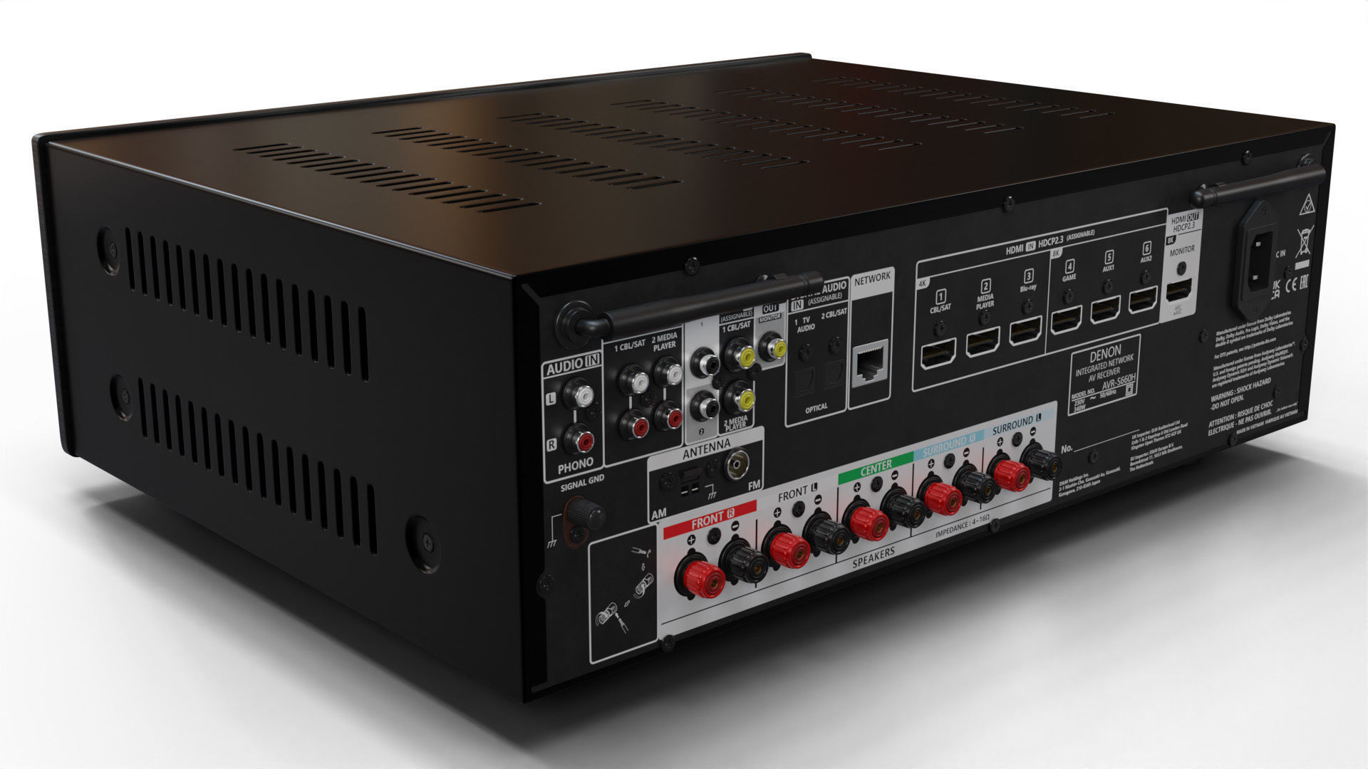 Denon AVR-S660H AV Receiver  Amplifier 3D model_4