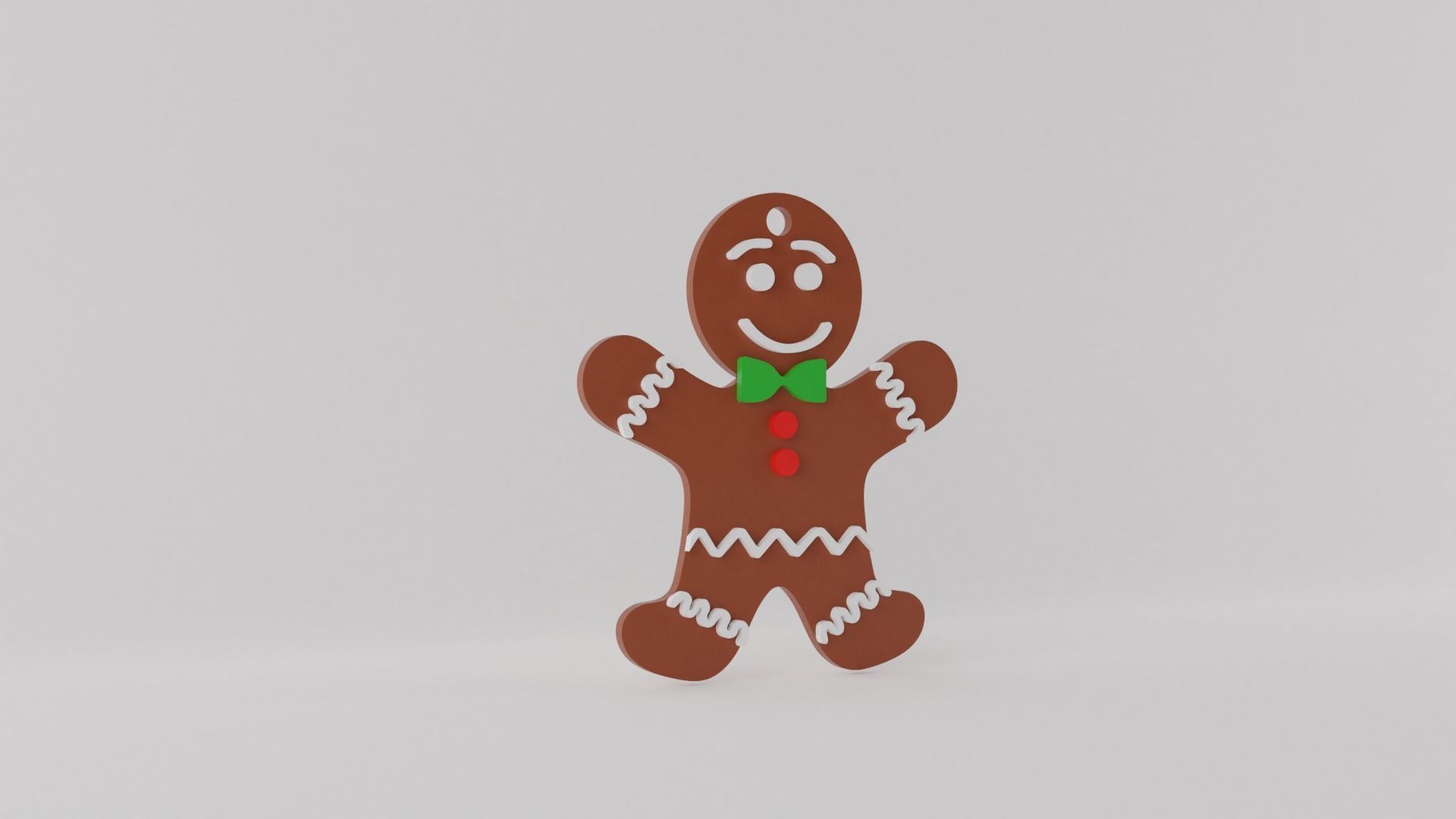 Gingerbread Keychain 3D print model_1