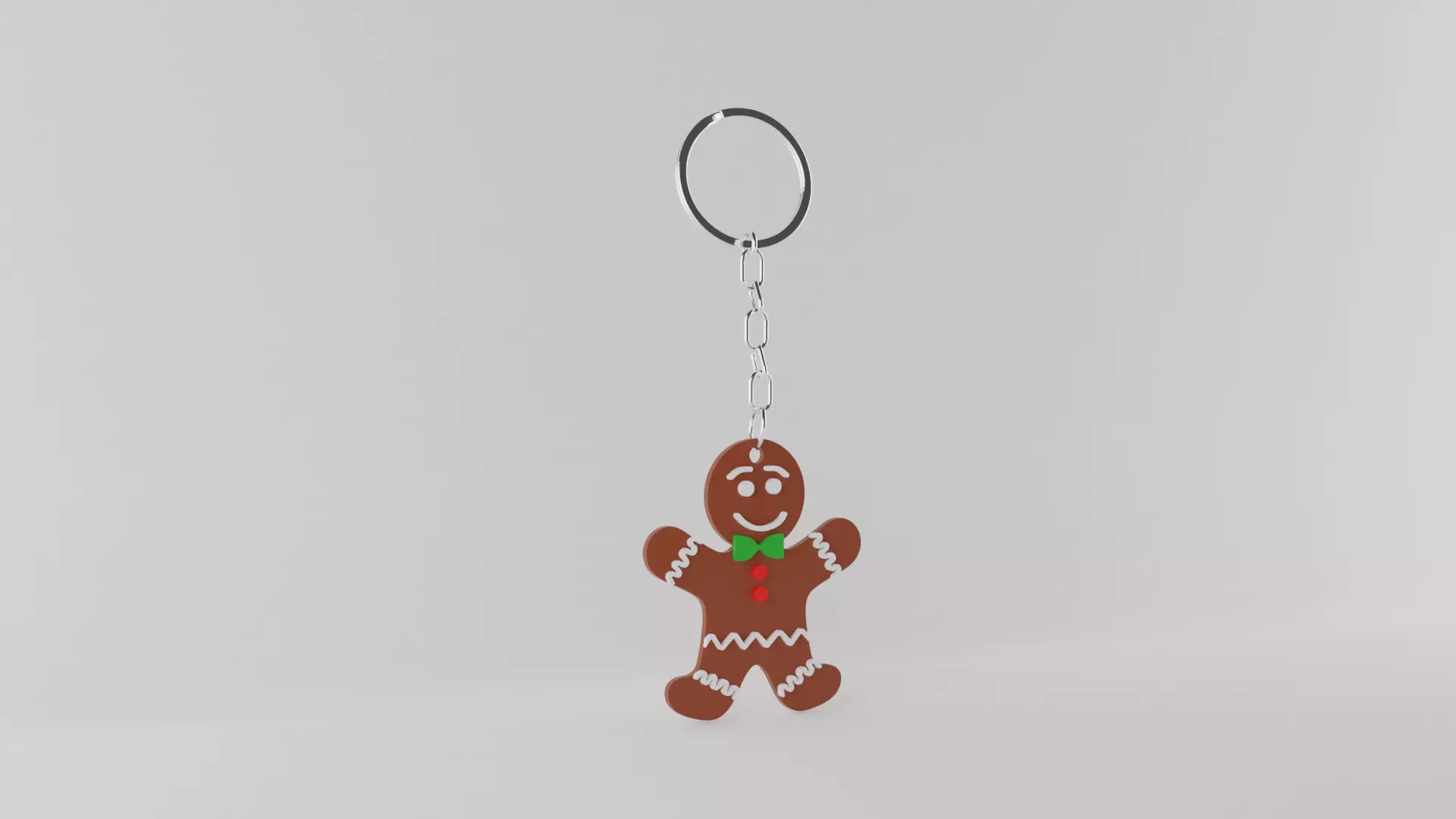 Gingerbread Keychain 3D print model_0