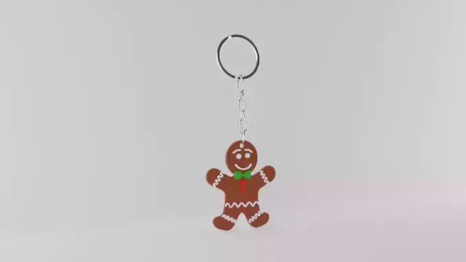 Gingerbread Keychain 3D print model Gingerbread Keychain 3D print model