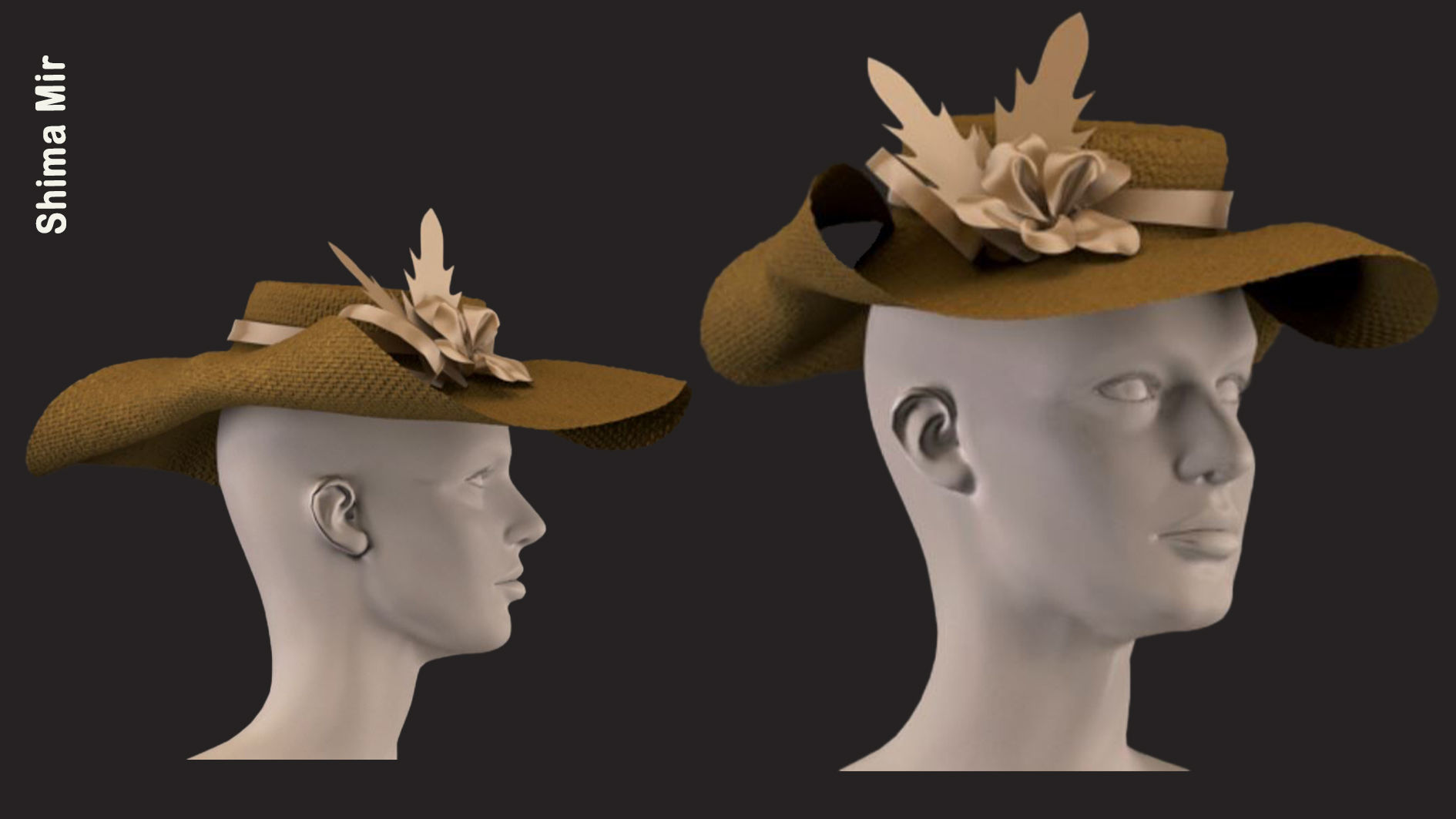 Dress and hat - ZPRJ - OBJ-MTL-FBX-TEXTURES 3D model_10