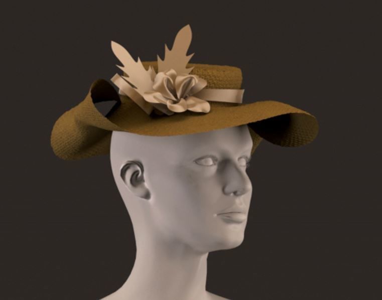 Dress and hat - ZPRJ - OBJ-MTL-FBX-TEXTURES 3D model_7