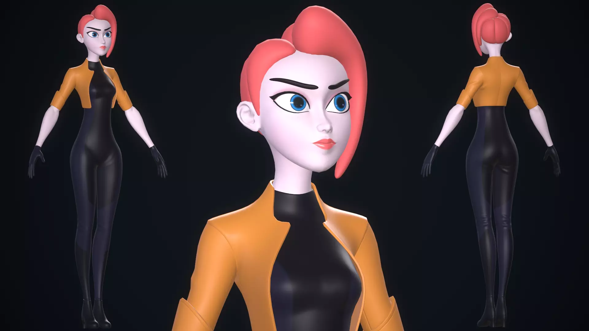 Fantasy Female - Game Ready Low-poly 3D model_0