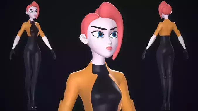 Fantasy Female - Game Ready Low-poly 3D model