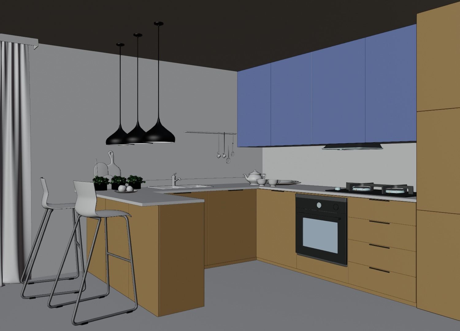 Interior scene in native blend file by-VIZFROMBLENDER 3D model_15