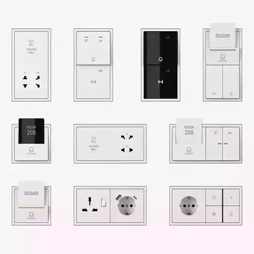Jung LS  ZERO  Hospitality Kit 25 items 3D model