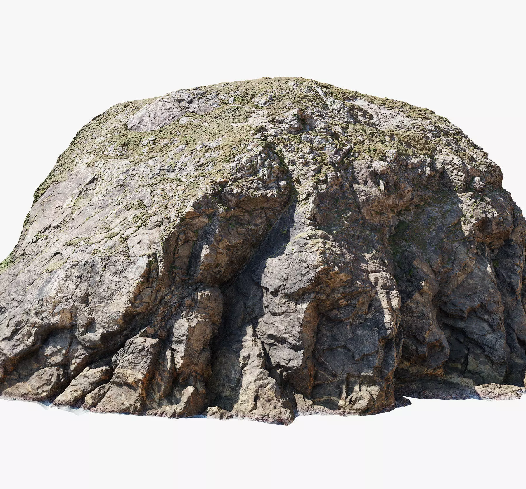 Large Coast Line Cliff PBR Scan 02 Low-poly 3D model_0