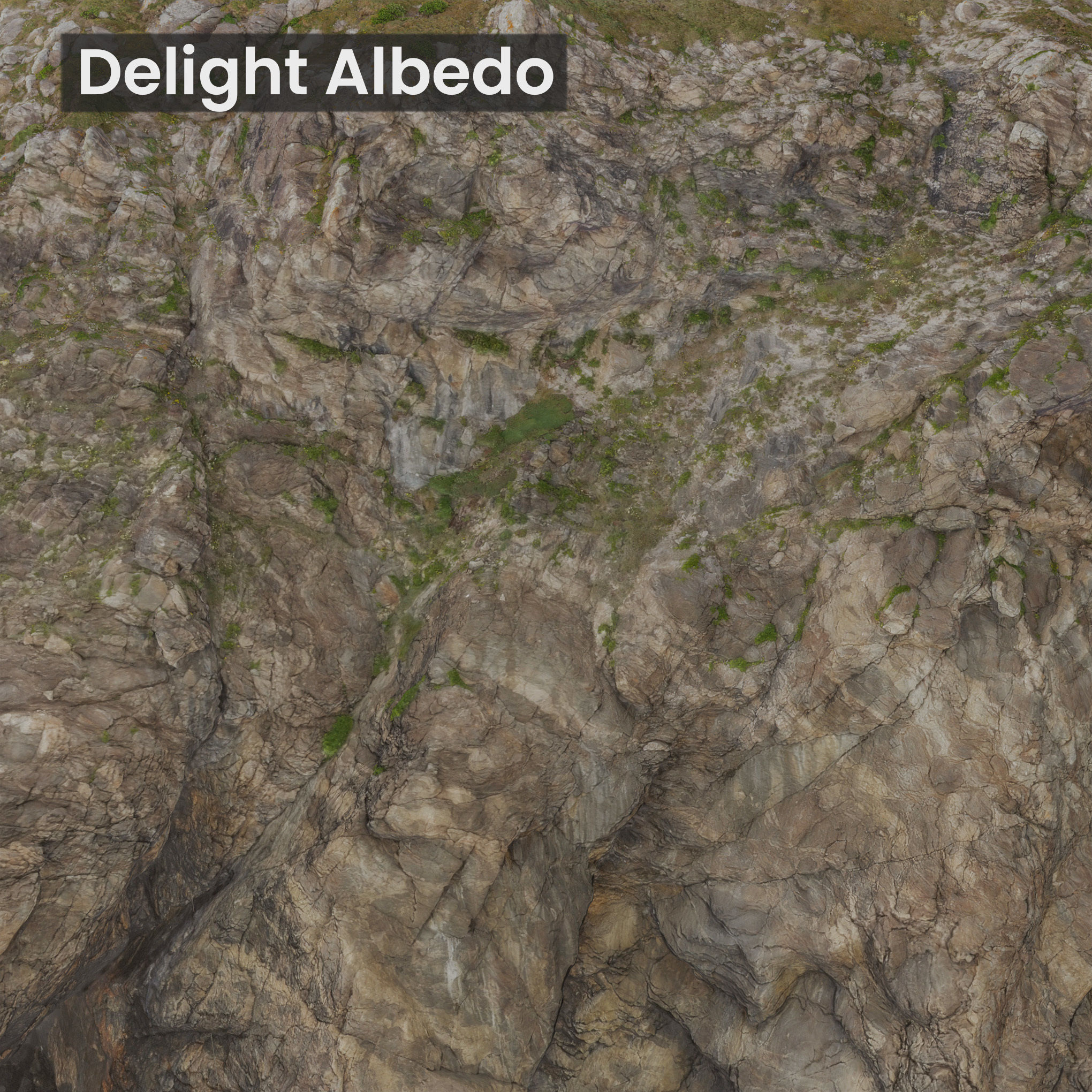 Large Coast Line Cliff PBR Scan 02 Low-poly 3D model_14