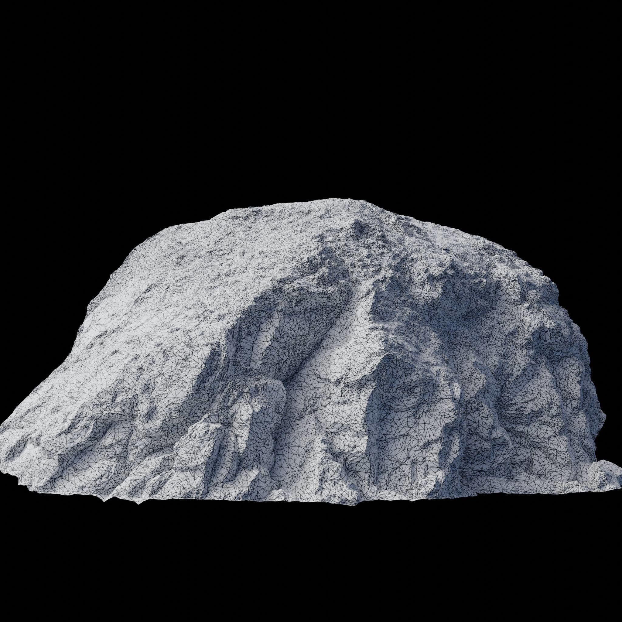 Large Coast Line Cliff PBR Scan 02 Low-poly 3D model_7