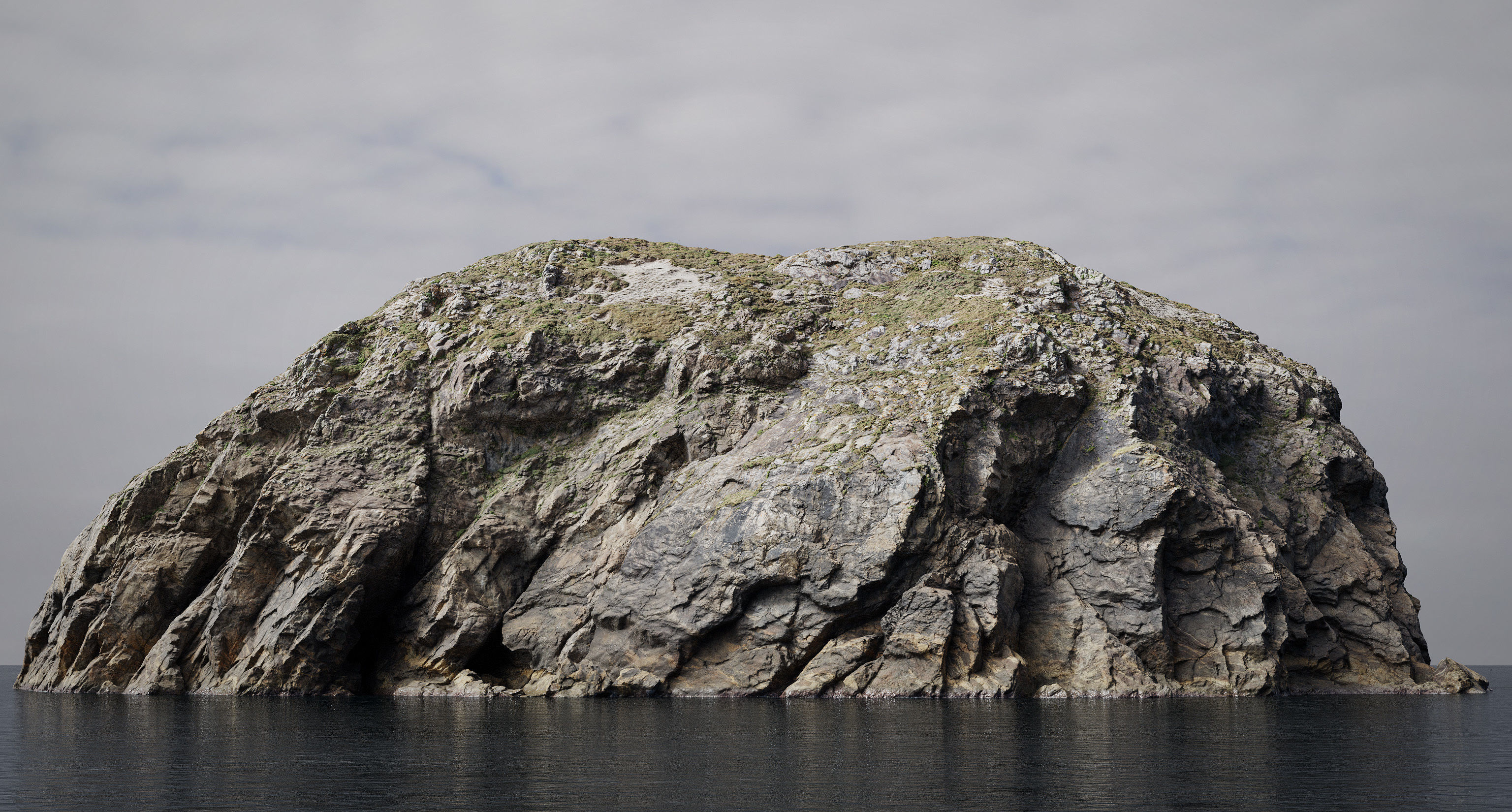 Large Coast Line Cliff PBR Scan 02 Low-poly 3D model_6