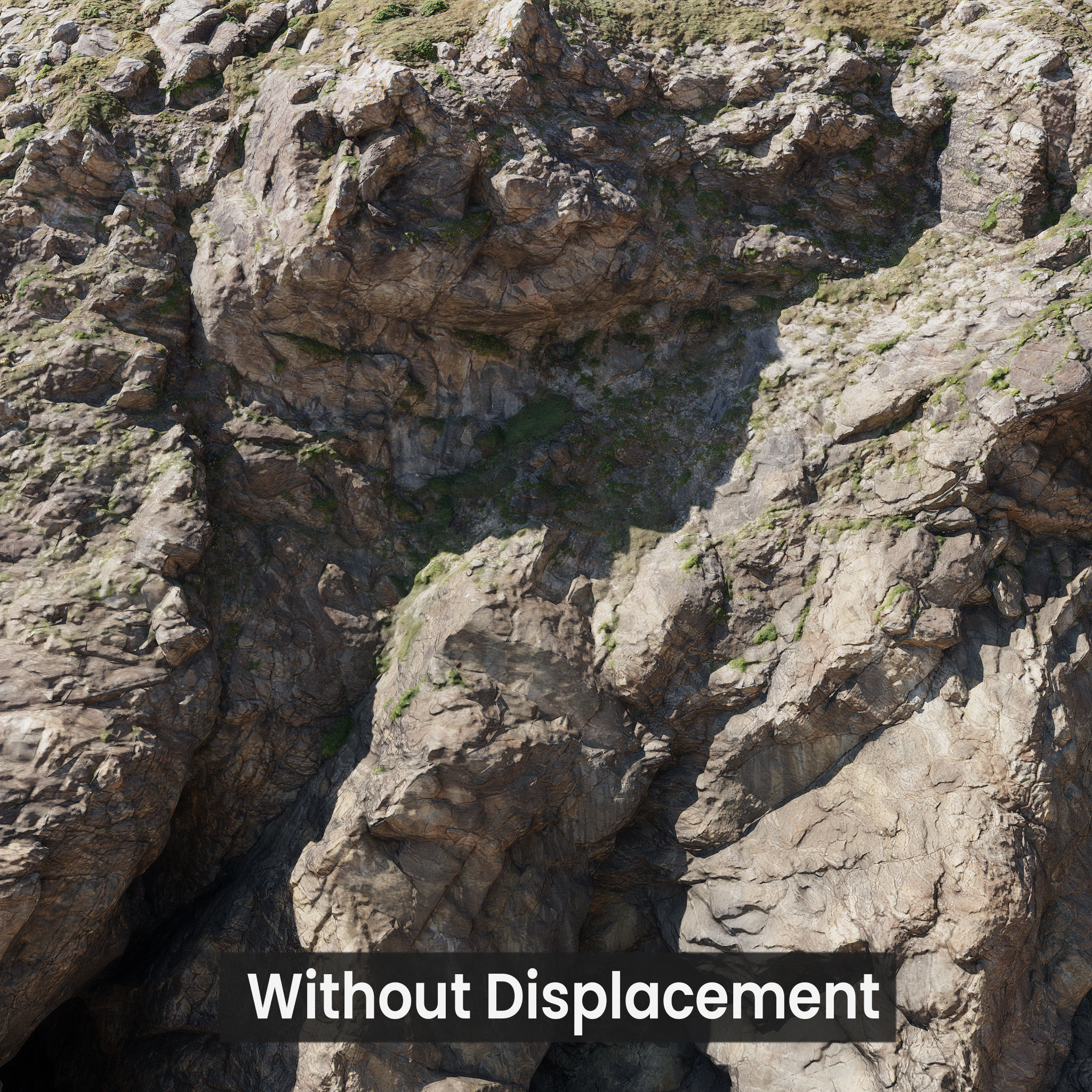 Large Coast Line Cliff PBR Scan 02 Low-poly 3D model_5