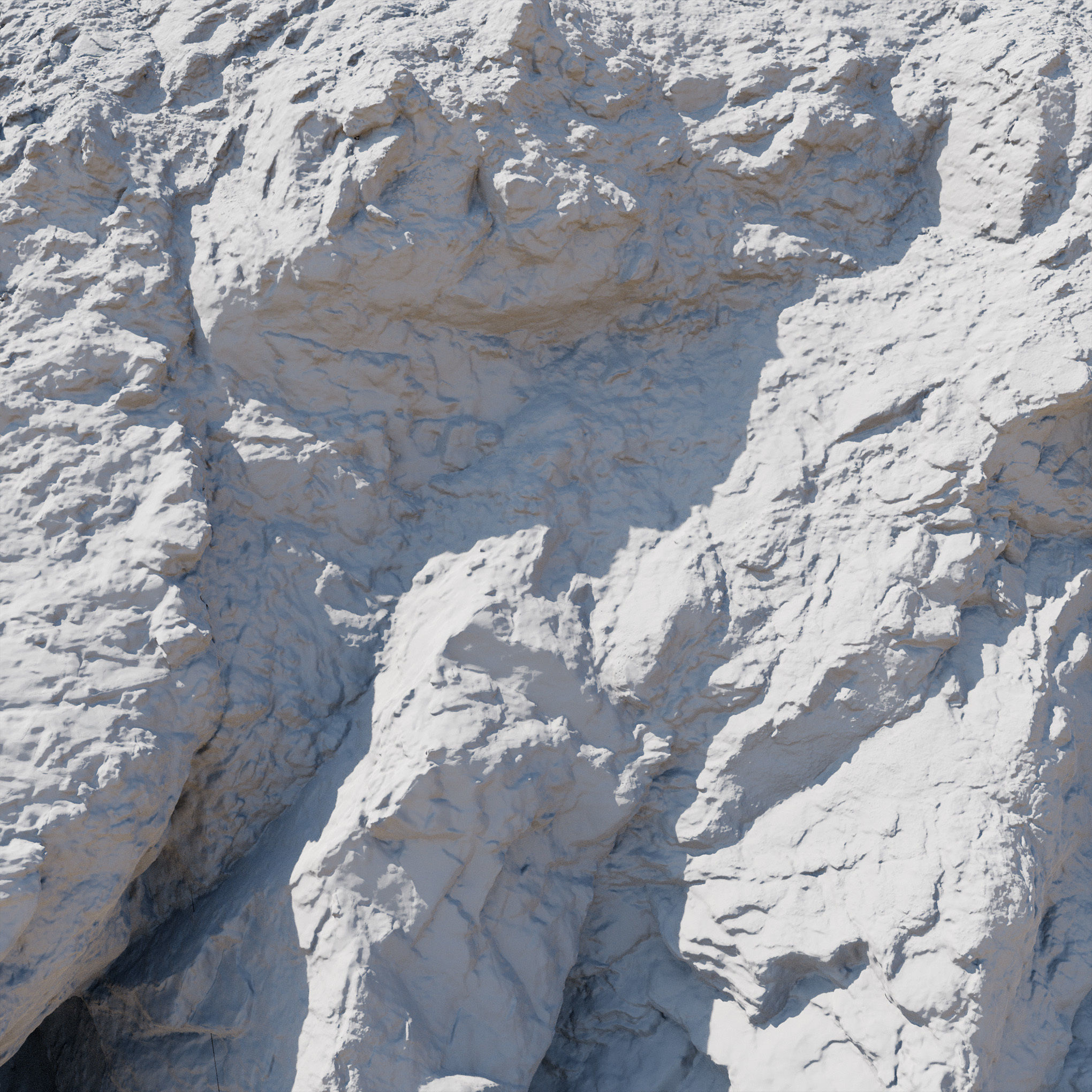 Large Coast Line Cliff PBR Scan 02 Low-poly 3D model_15
