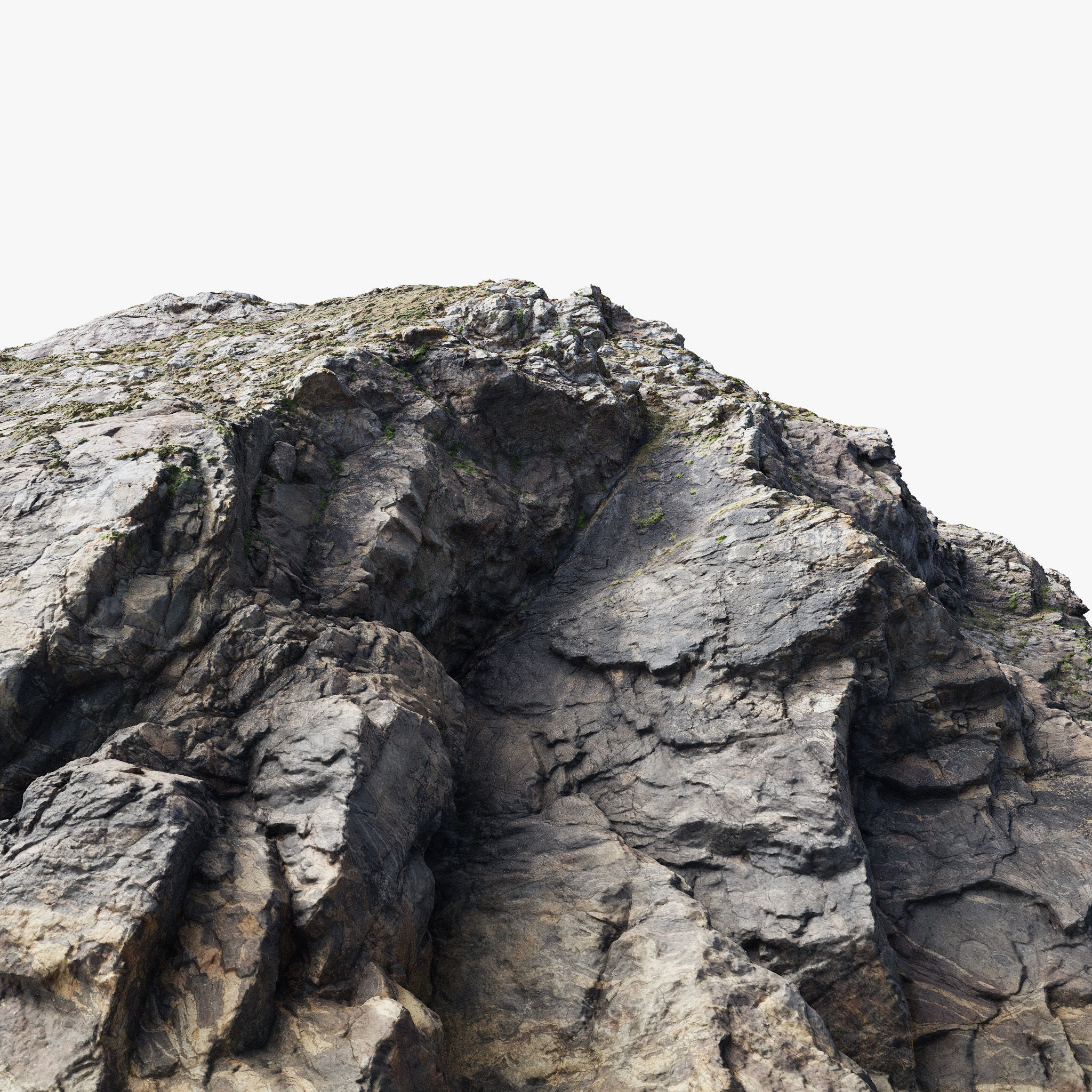 Large Coast Line Cliff PBR Scan 02 Low-poly 3D model_13