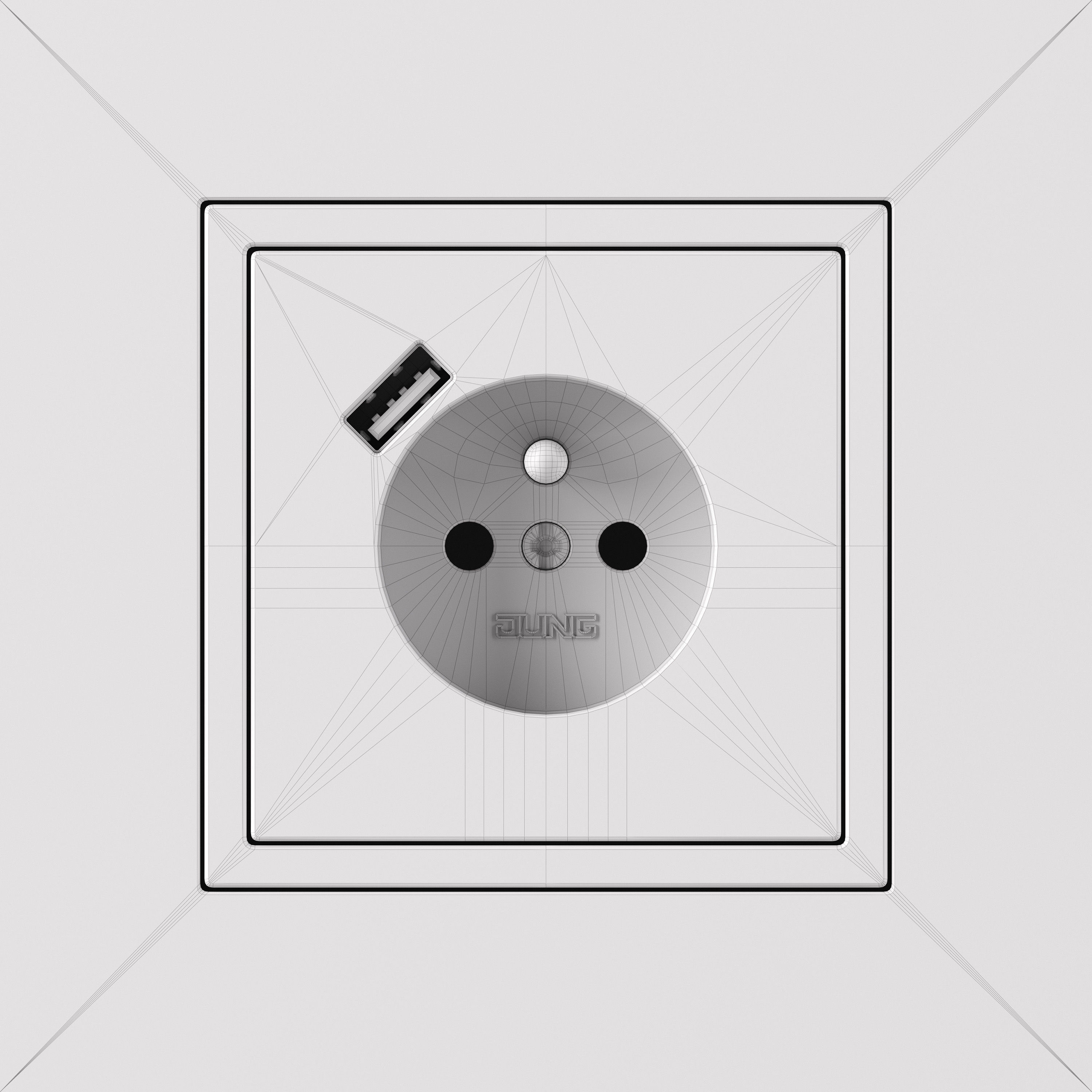 Jung LS  ZERO  Switches and Sockets kit 80 items 3D model_14