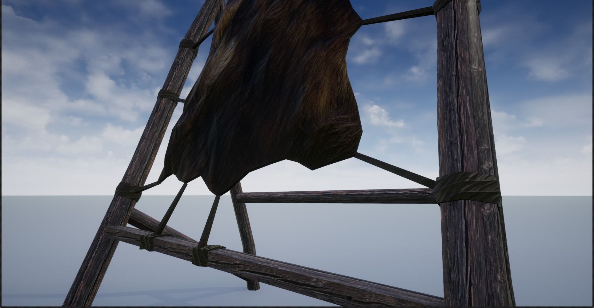 Medieval Stretched Skinned Animal Fur Low-poly 3D model_17