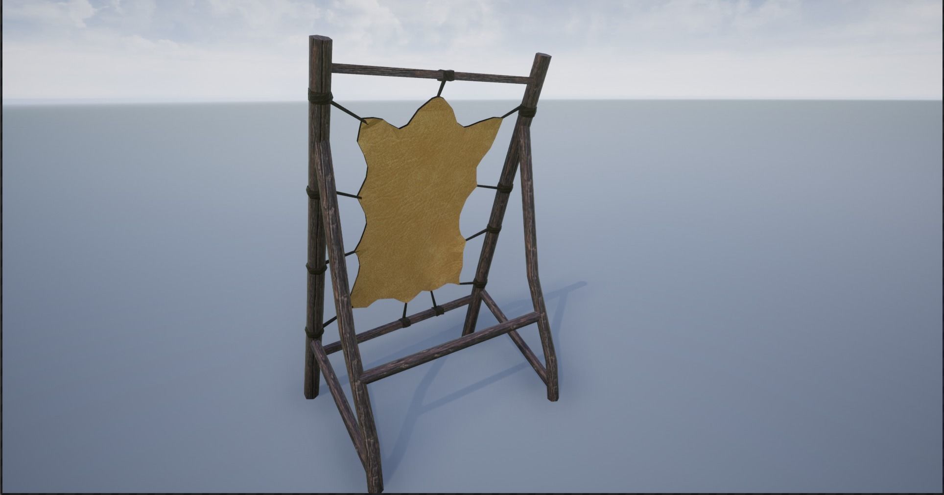 Medieval Stretched Skinned Animal Fur Low-poly 3D model_11