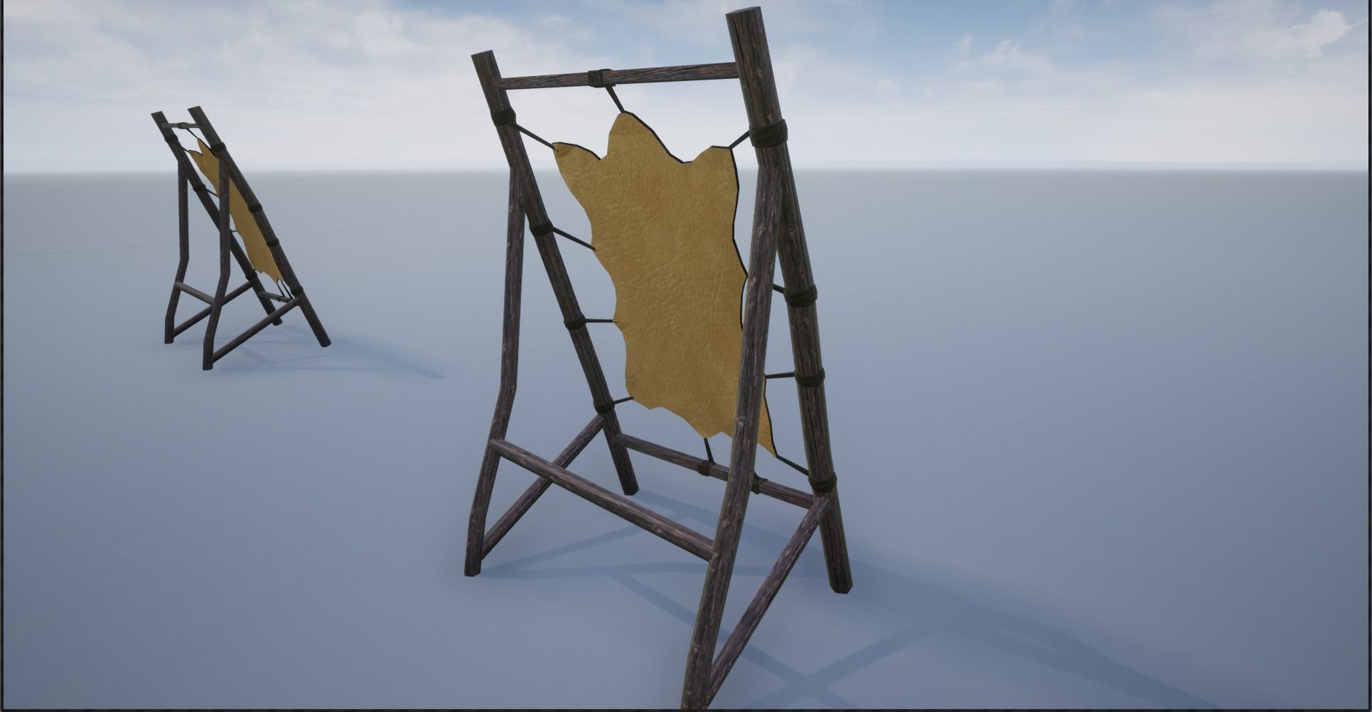 Medieval Stretched Skinned Animal Fur Low-poly 3D model_12