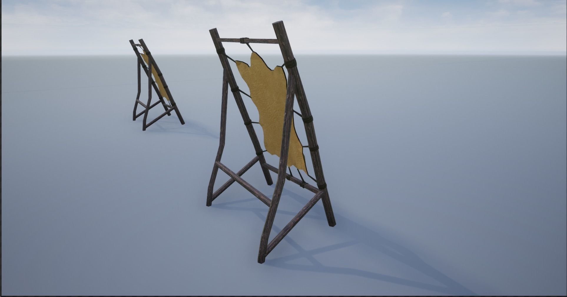 Medieval Stretched Skinned Animal Fur Low-poly 3D model_13