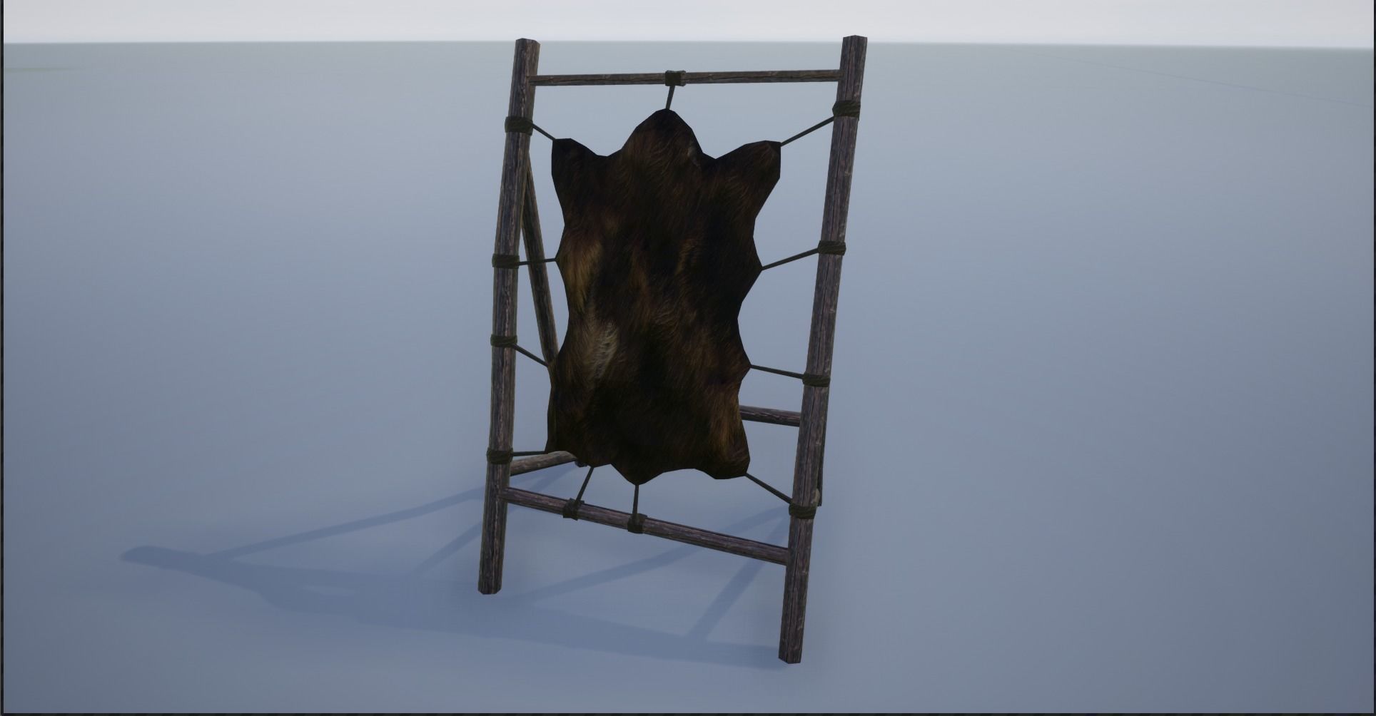 Medieval Stretched Skinned Animal Fur Low-poly 3D model_5