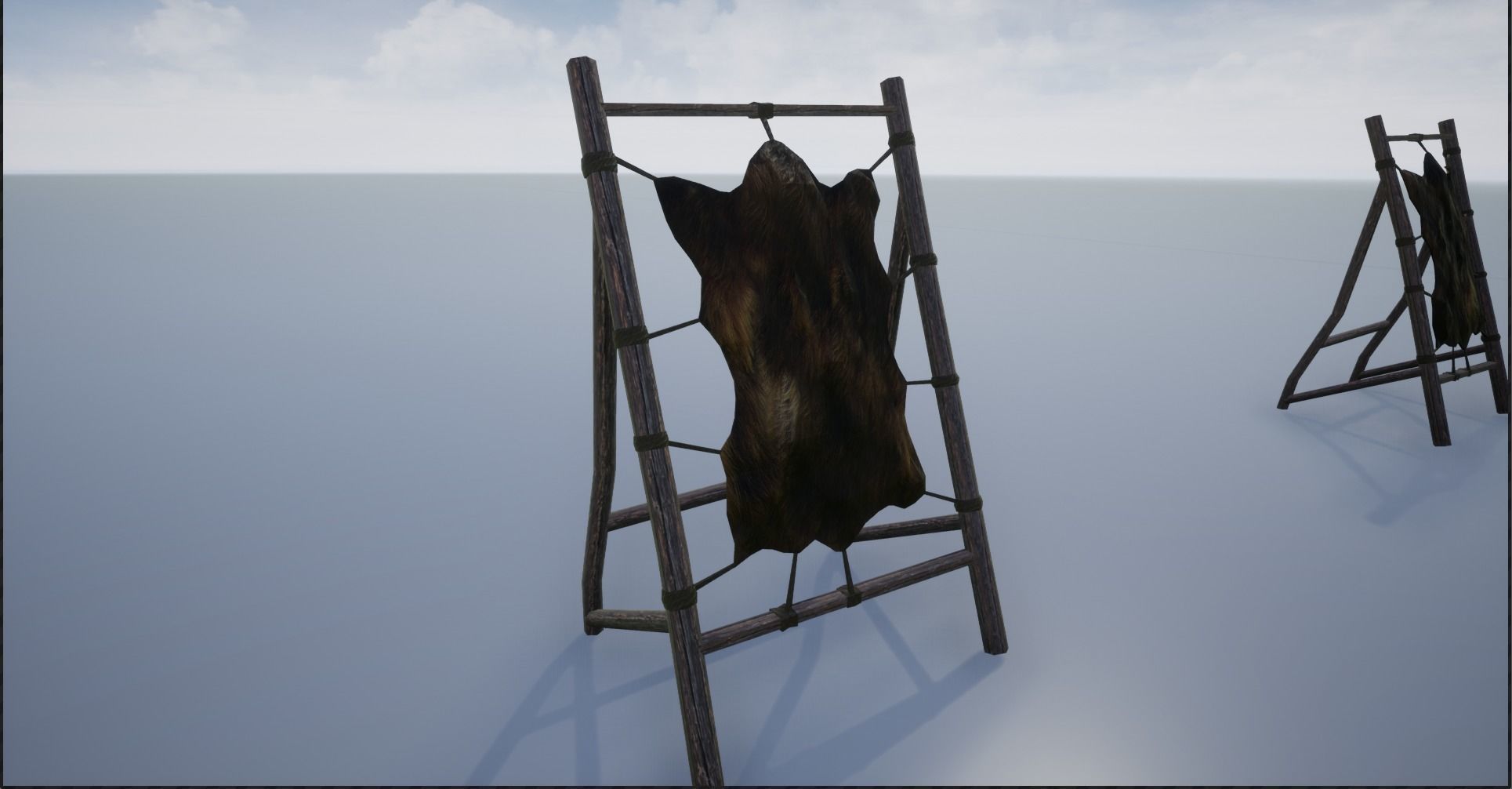 Medieval Stretched Skinned Animal Fur Low-poly 3D model_14