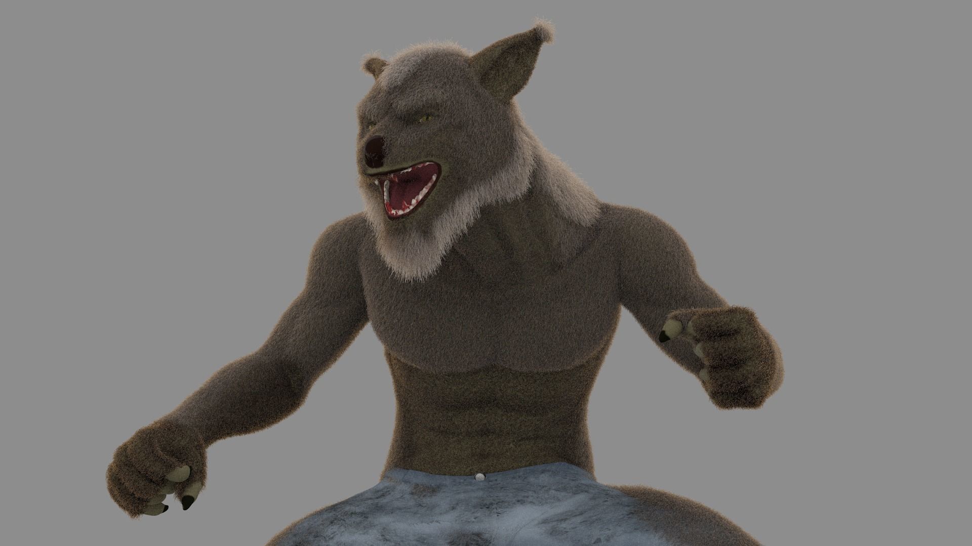 Lycan Omnivore Low-poly 3D model_6