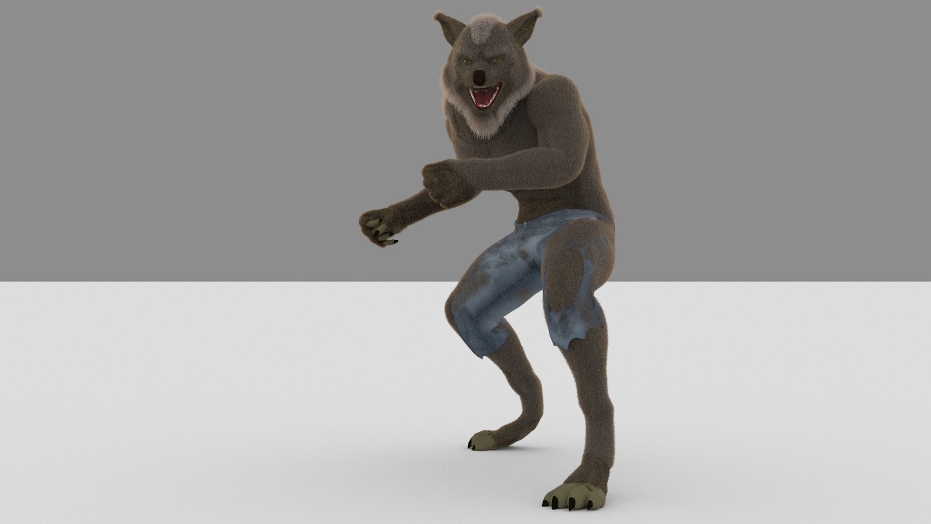 Lycan Omnivore Low-poly 3D model_7