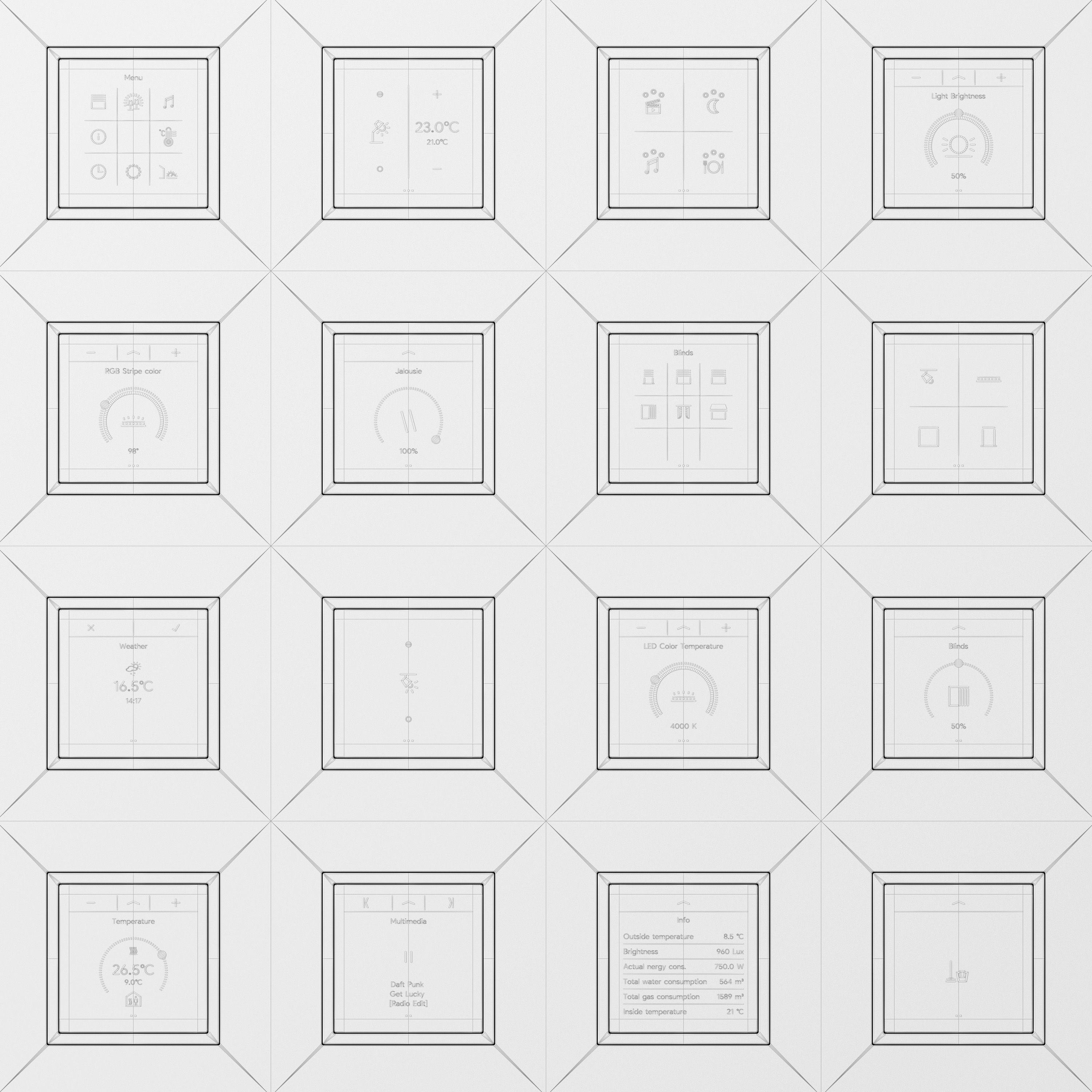 Jung LS ZERO LS Touch - the smart KNX kit 54 items 3D model_1