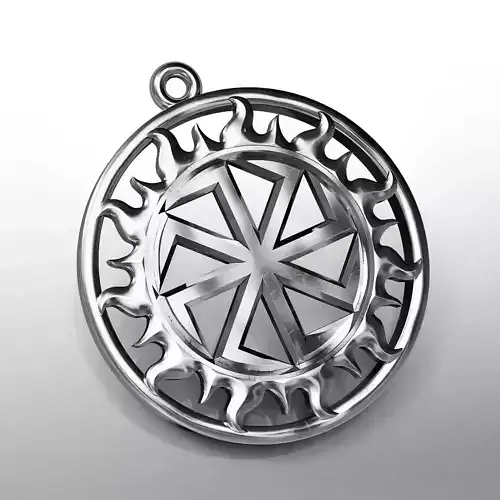 Obereg002 pendant with sun in center