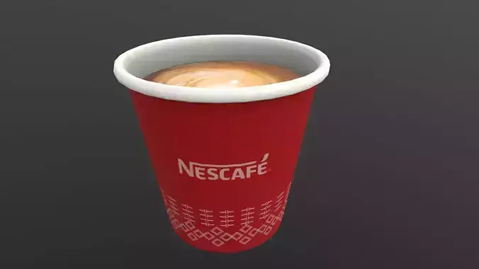 Coffee Cup 3D Model AR VR PBR Low-poly 3D model