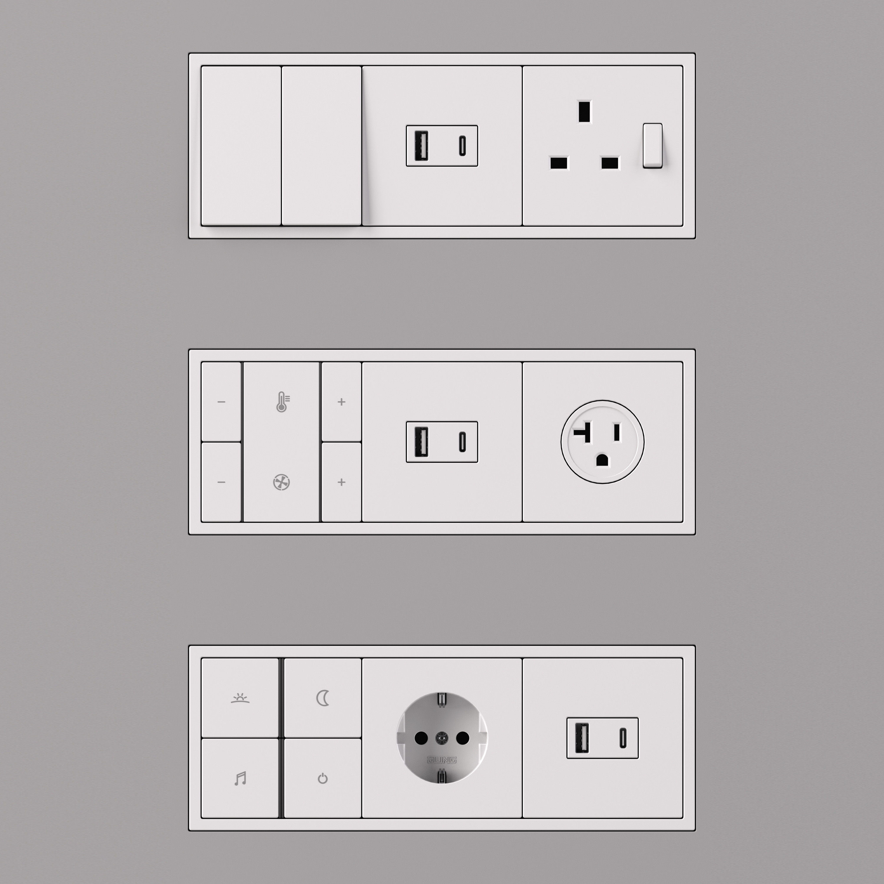 Jung LS  ZERO  KNX Smart Home Kit 34 items 3D model_10