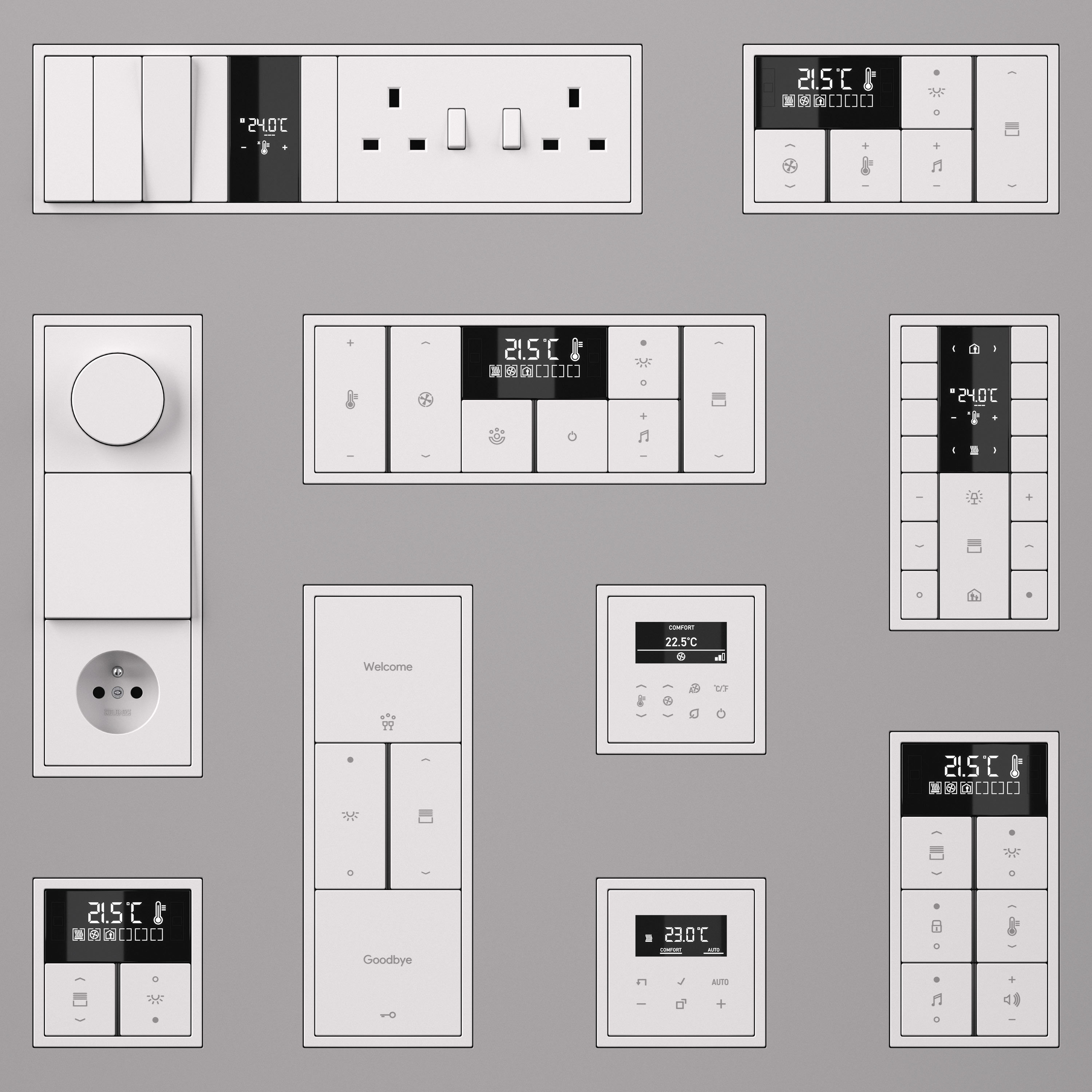 Jung LS  ZERO  KNX Smart Home Kit 34 items 3D model_1