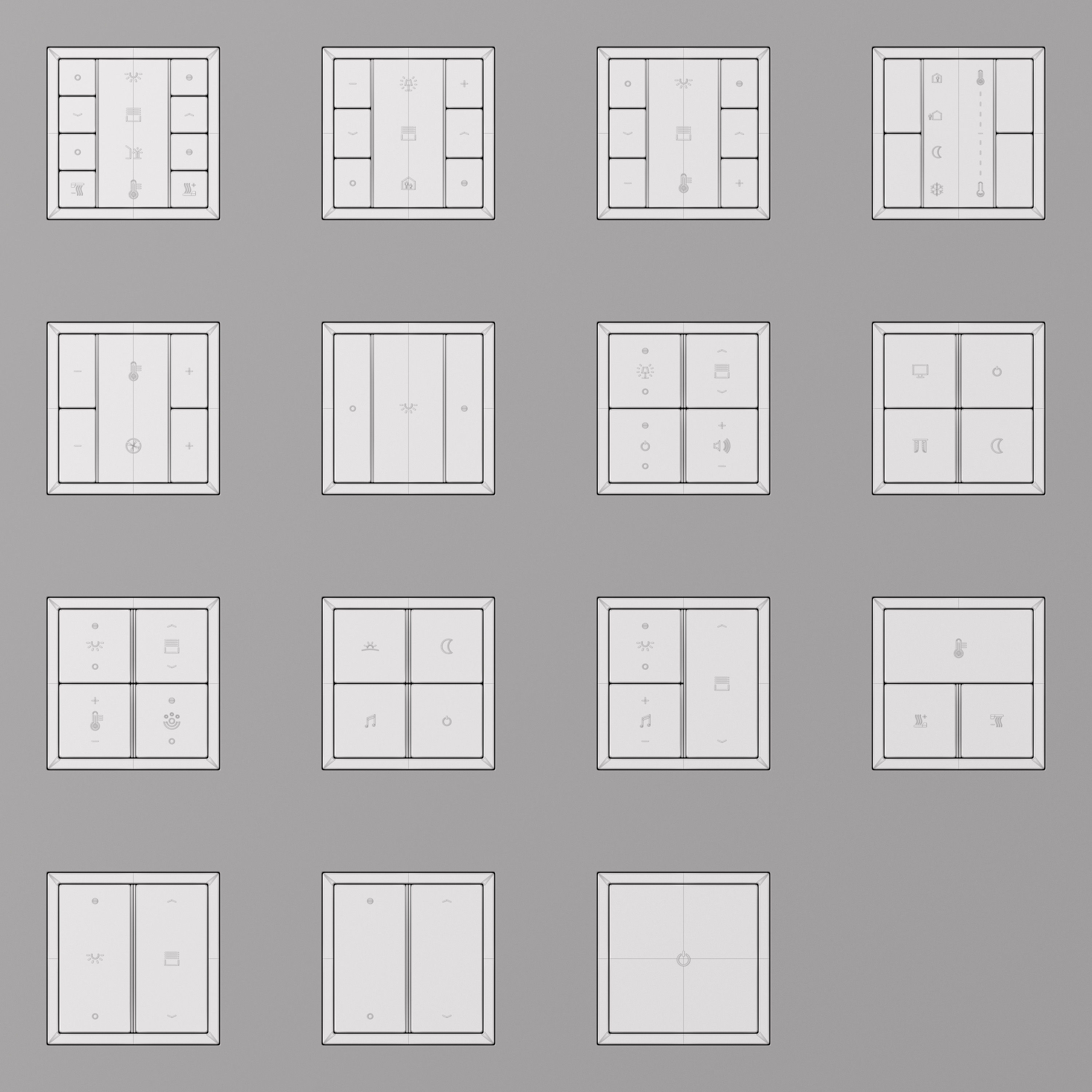 Jung LS  ZERO  KNX Smart Home Kit 34 items 3D model_5