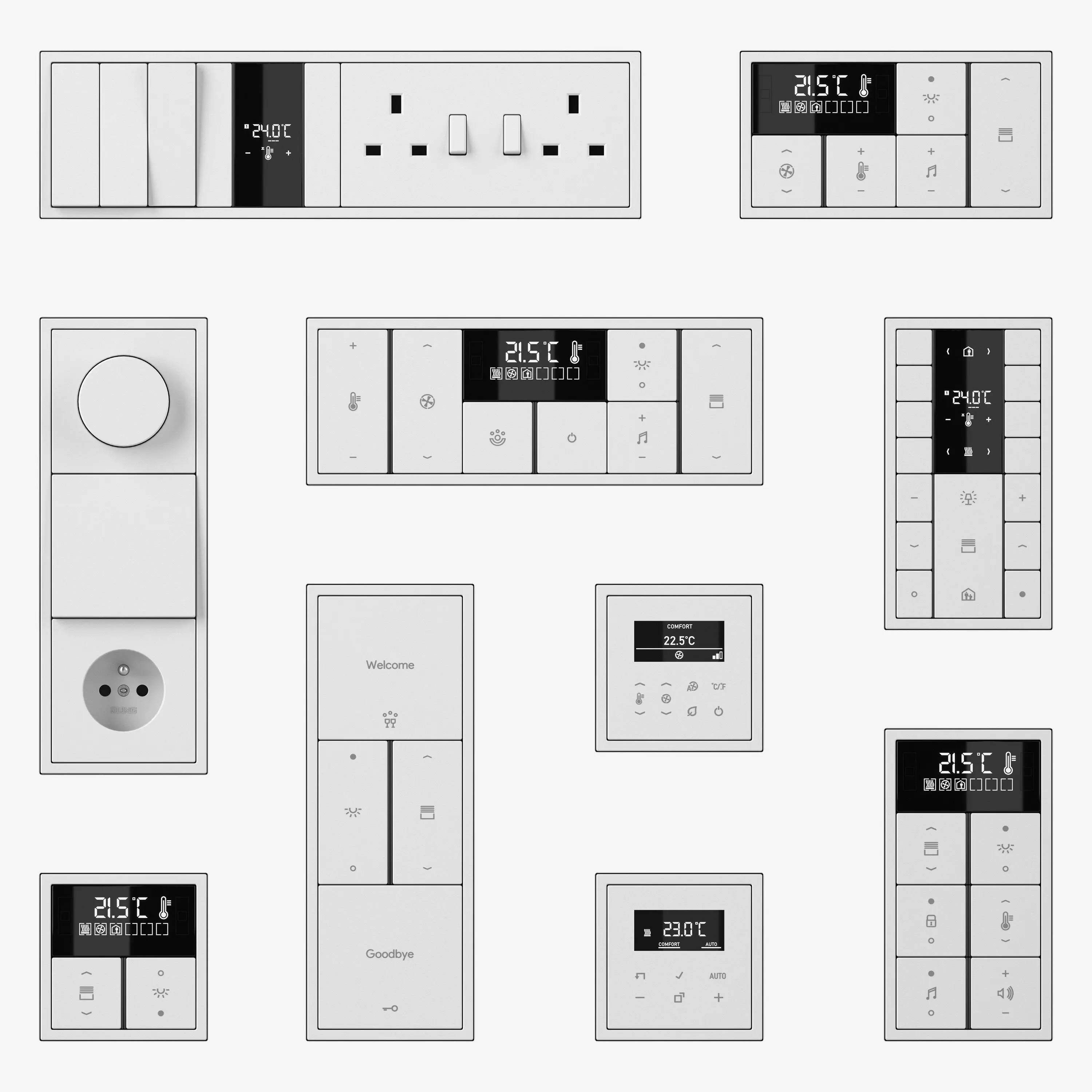 Jung LS  ZERO  KNX Smart Home Kit 34 items 3D model_0