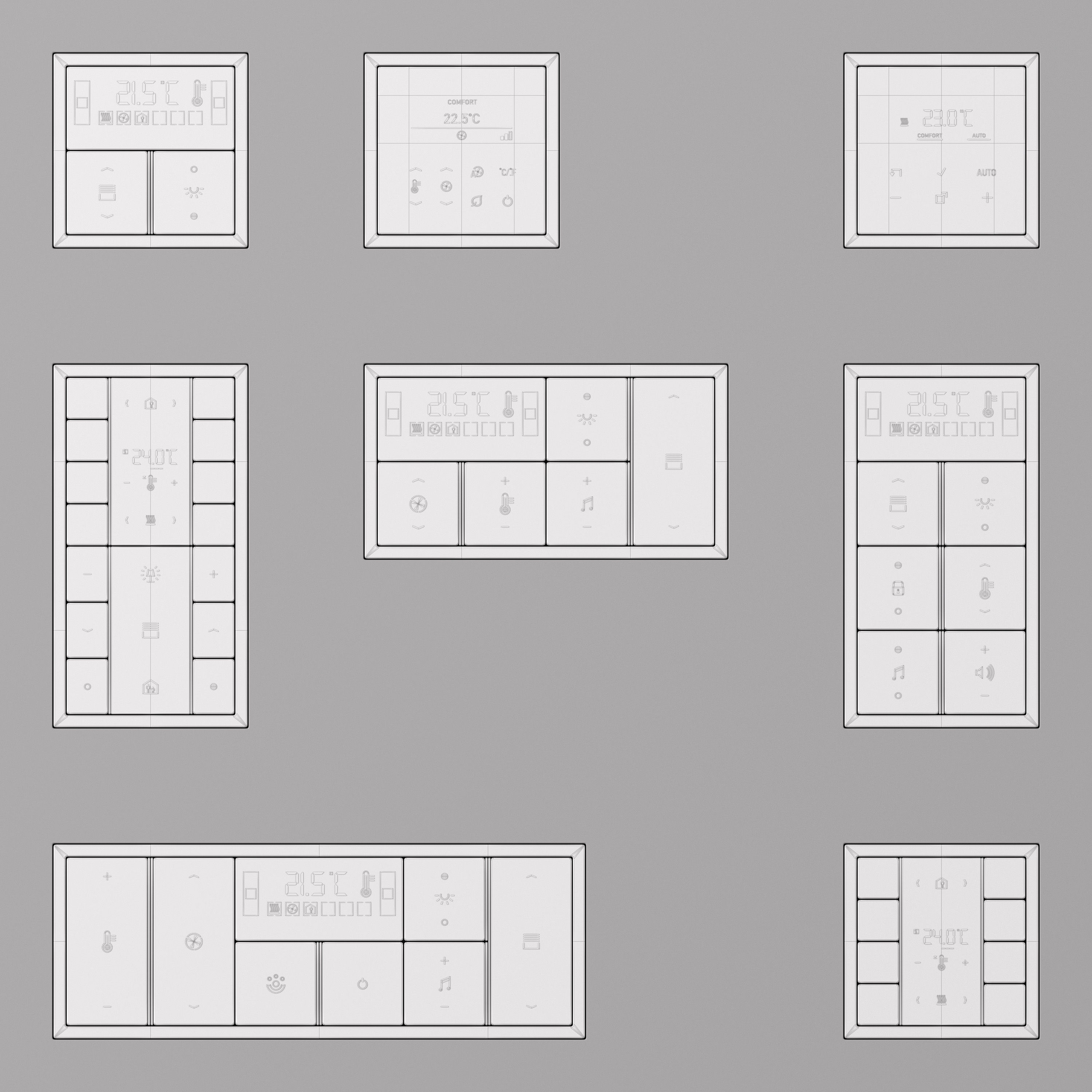 Jung LS  ZERO  KNX Smart Home Kit 34 items 3D model_3