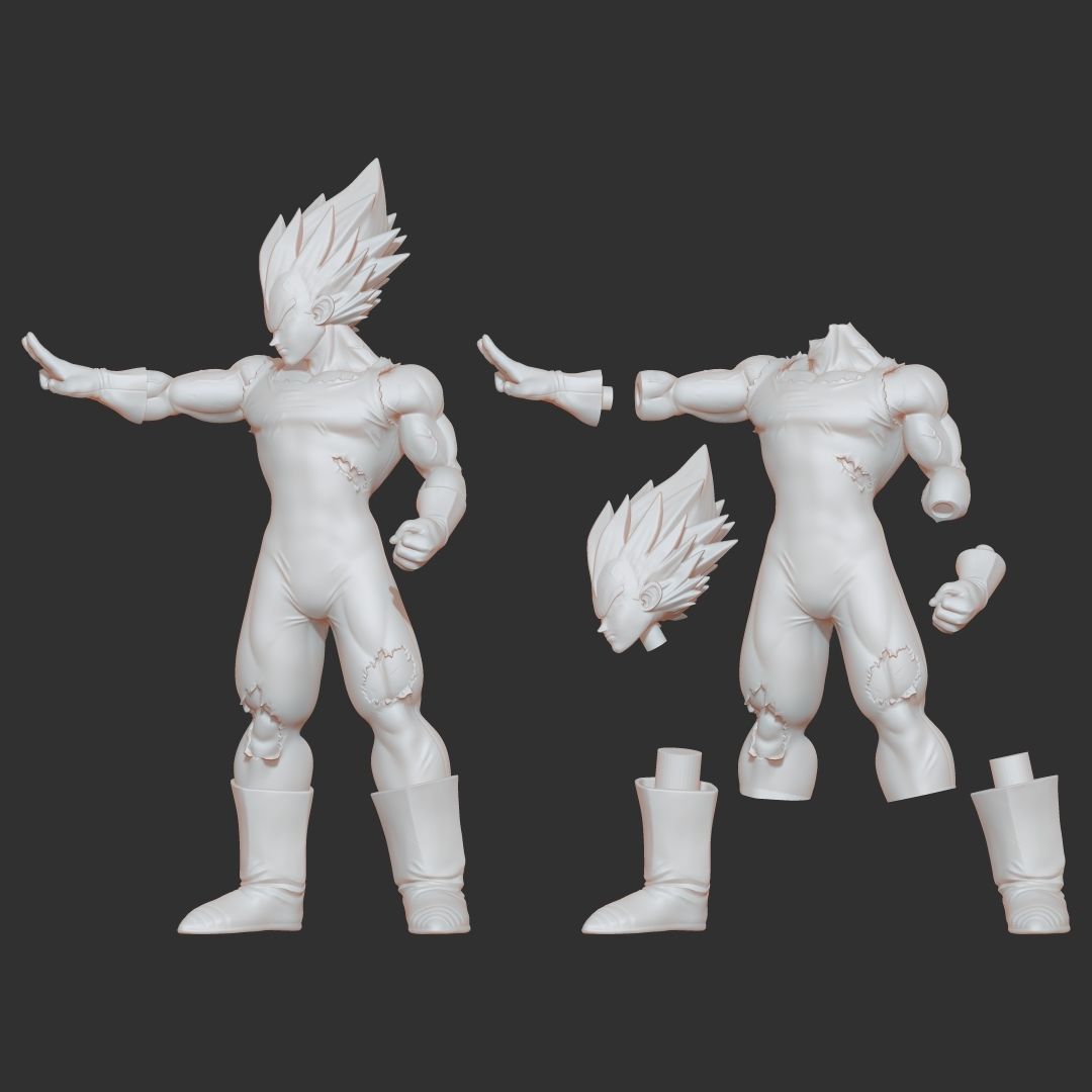 MAJIN VEGETA DBZ 3D model_1