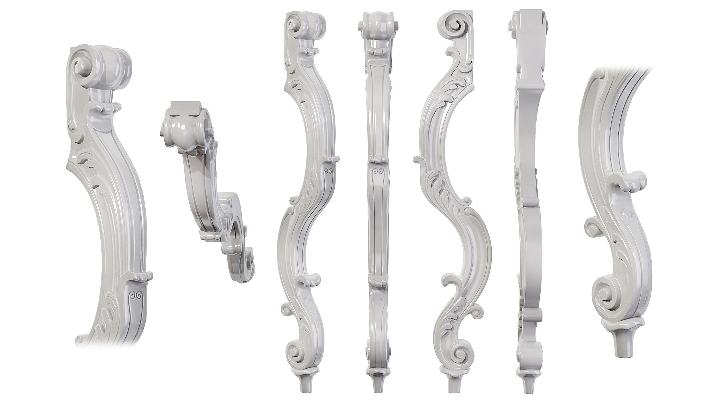 Classic leg 047 3D model_4