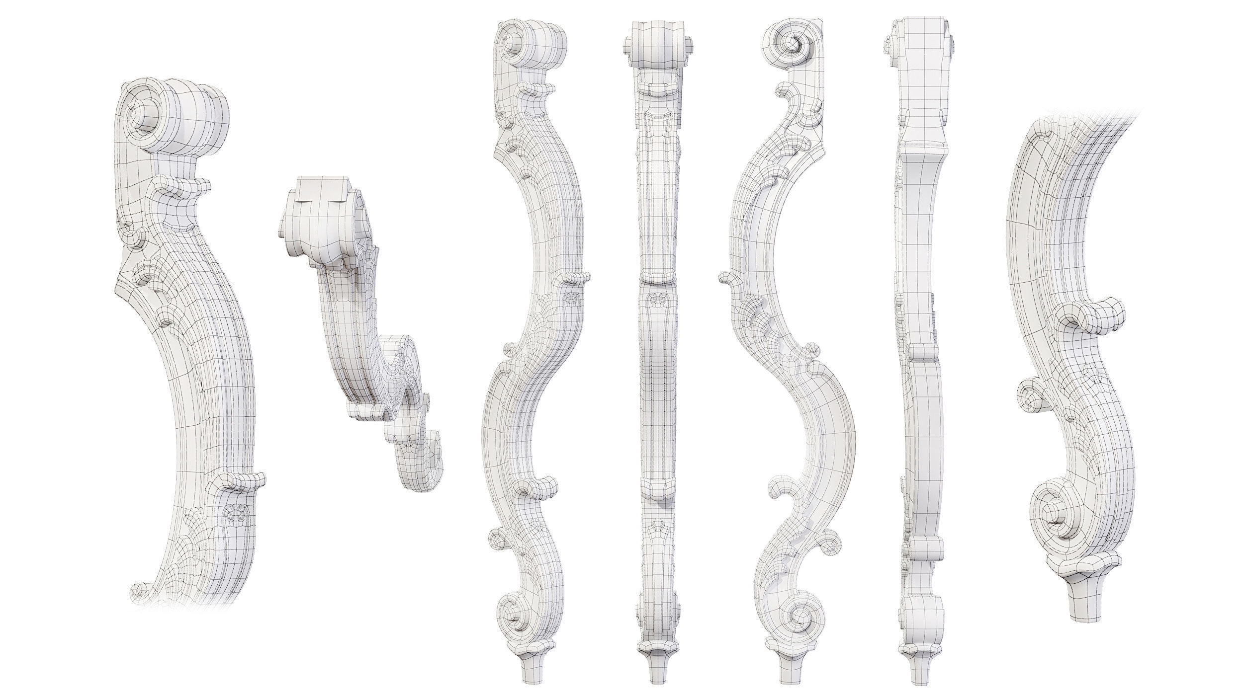 Classic leg 047 3D model_5