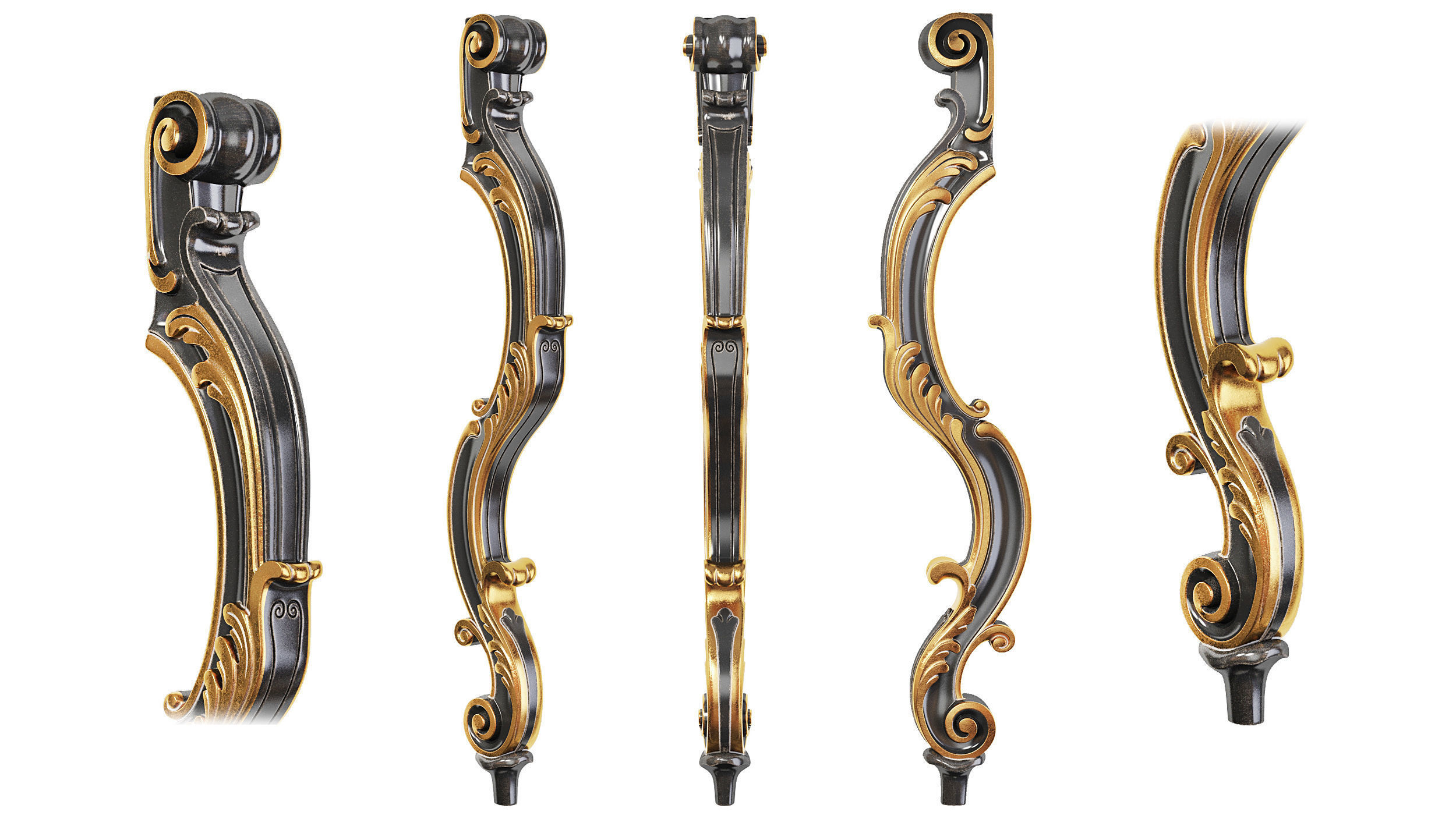 Classic leg 047 3D model_1