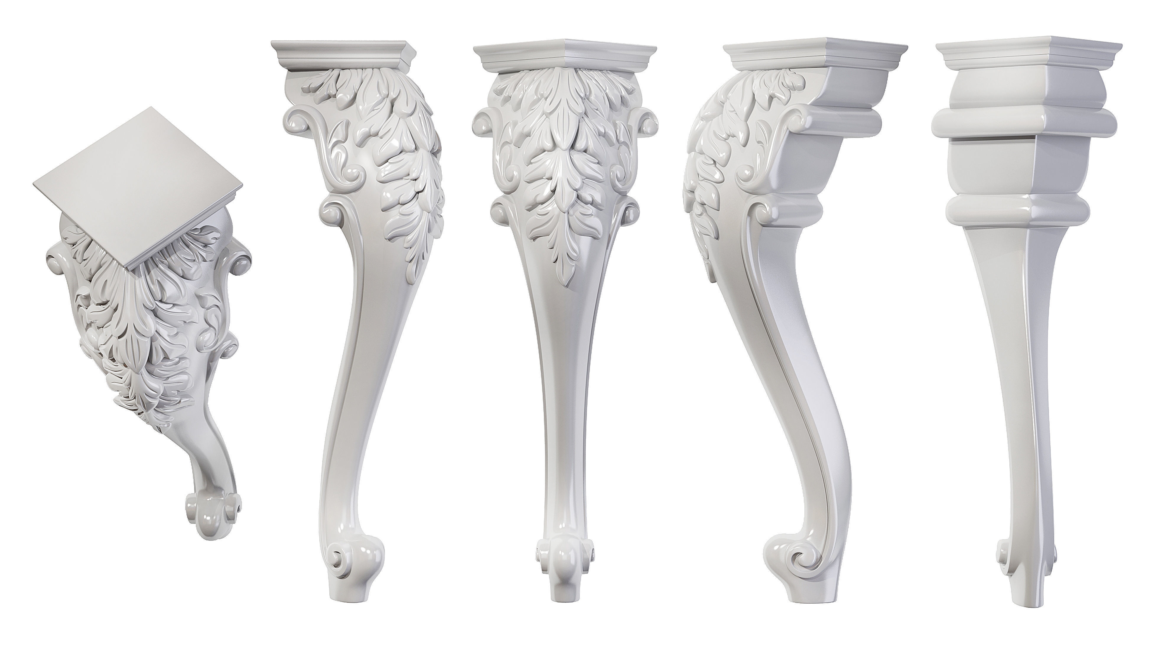 Classic leg 048 3D model_4