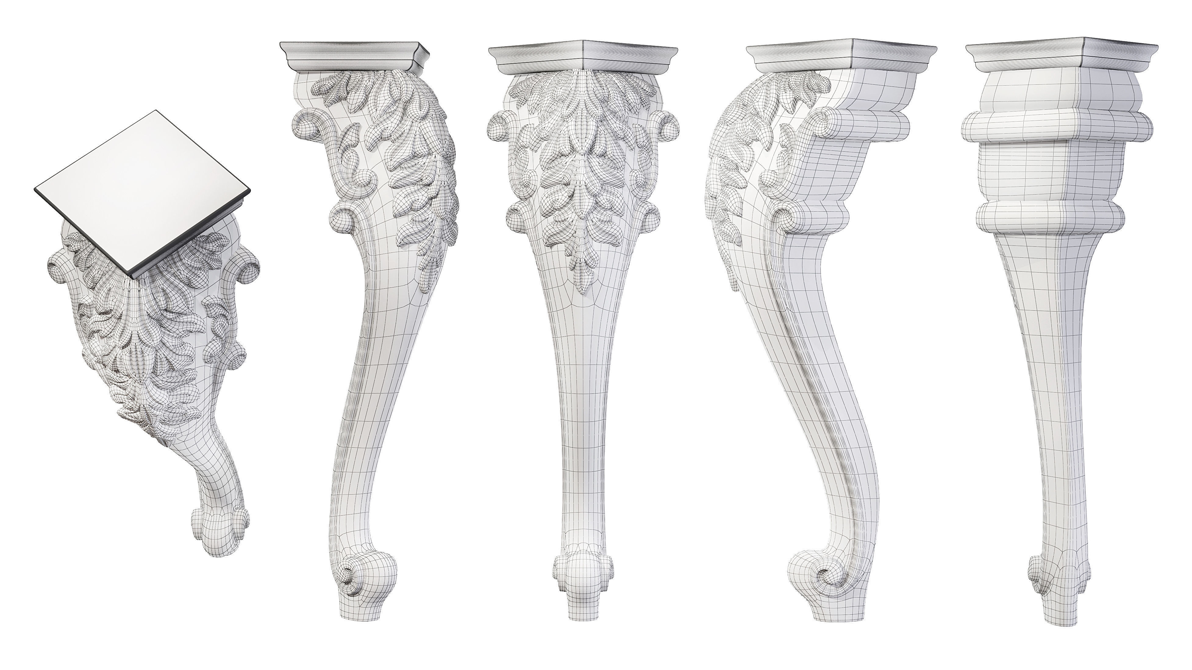 Classic leg 048 3D model_5