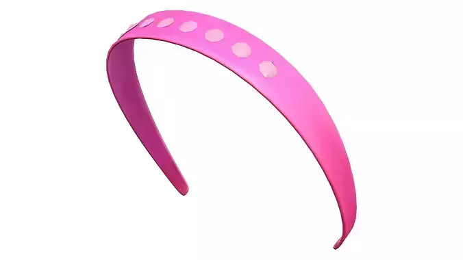 Pink Headband With Gem Stones Low-poly 3D model