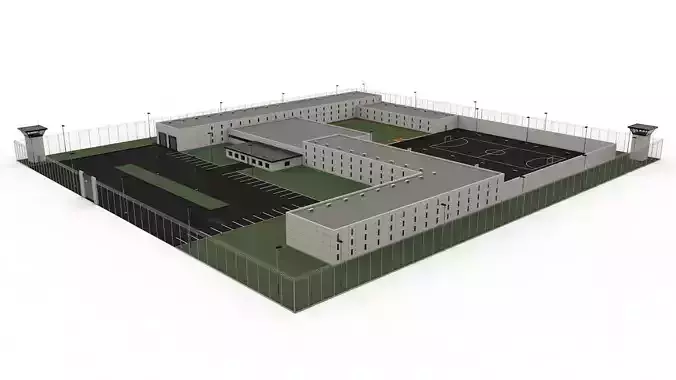 High security prison 3D model