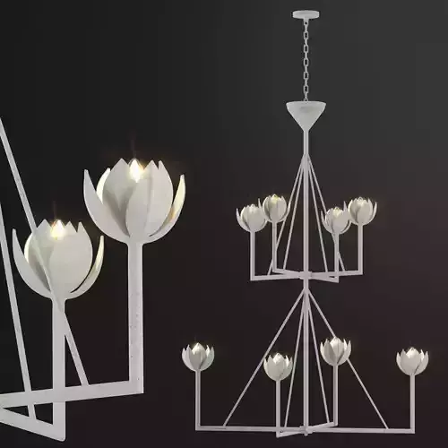 Alberto Large Two-Tier Chandelier 3D model