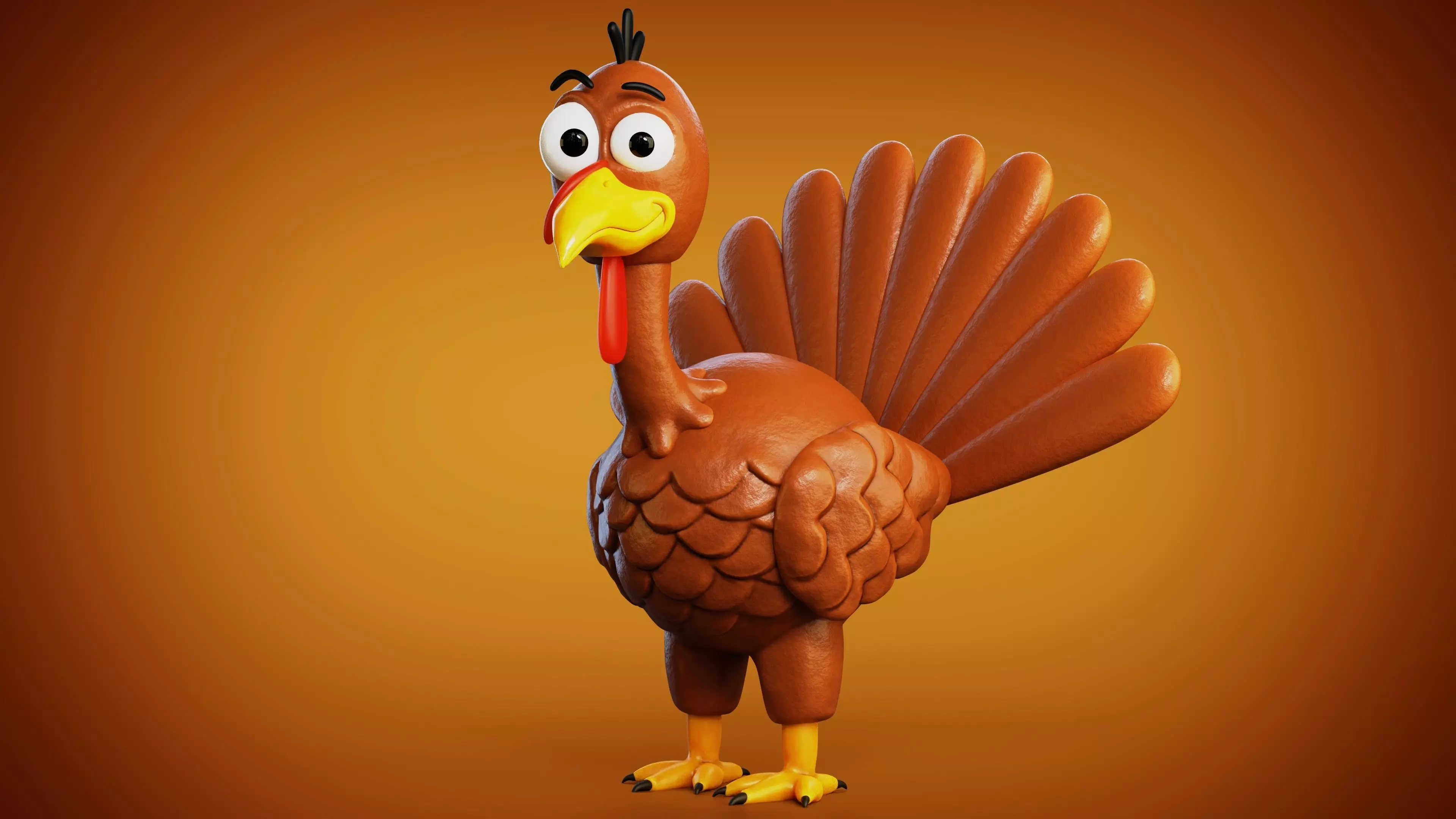 Thanksgiving Turkey 3D model_0