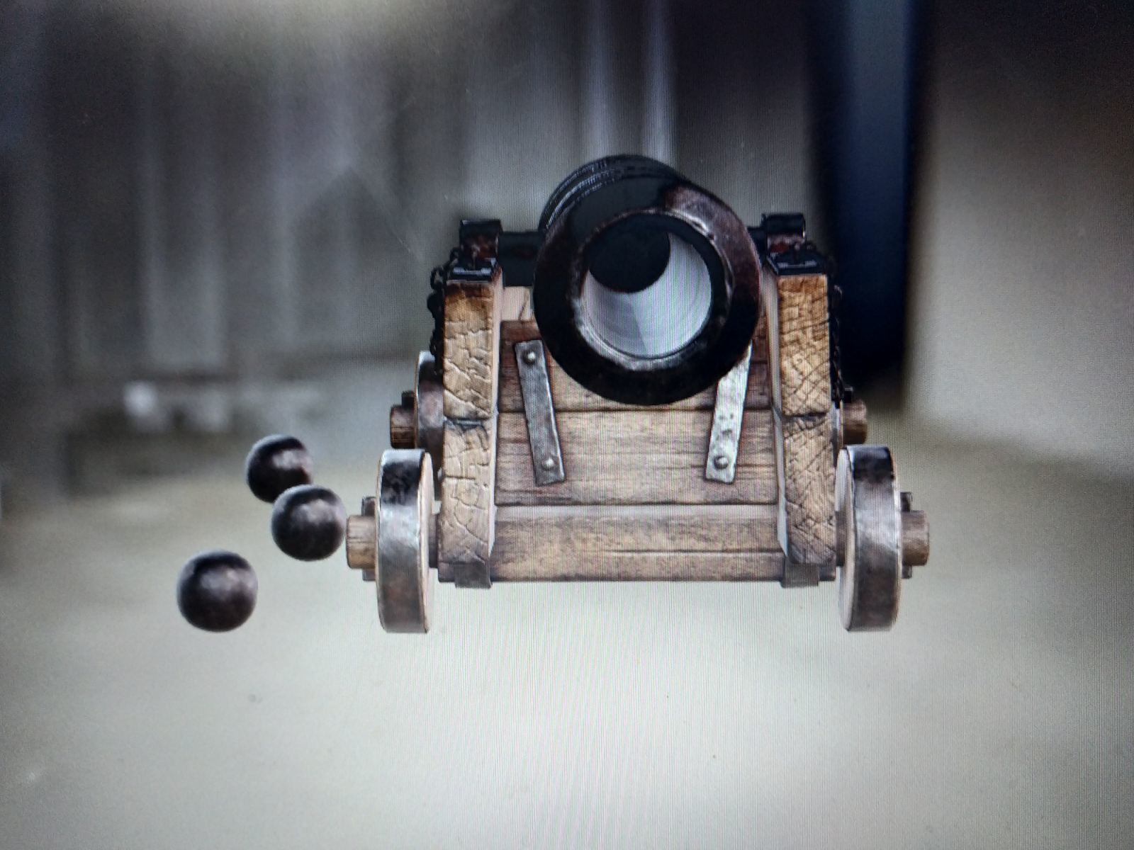 ancient cannon Low-poly 3D model_3