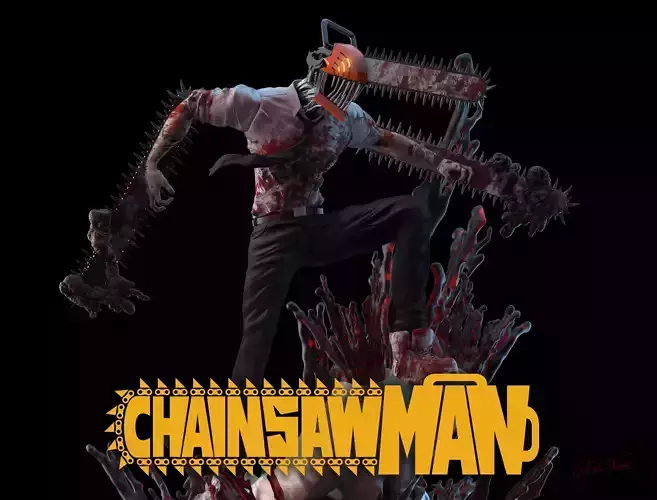 Chainsaw Man Denji figure with cut and keying by Dhomas  3D print model