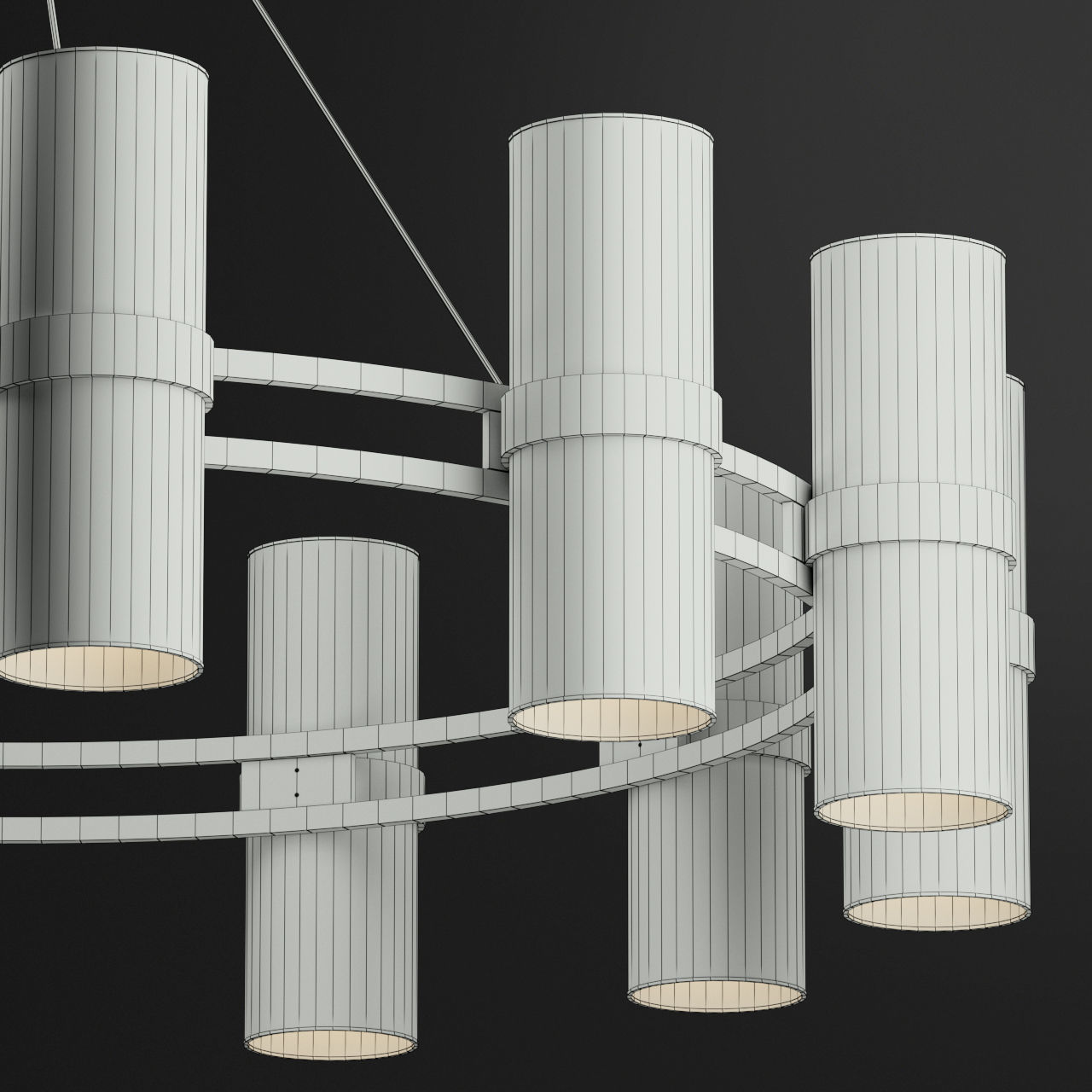 Tiburon Round Chandelier 12 Light 3D model_3
