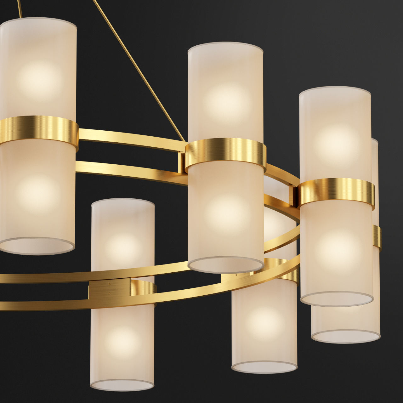 Tiburon Round Chandelier 12 Light 3D model_1