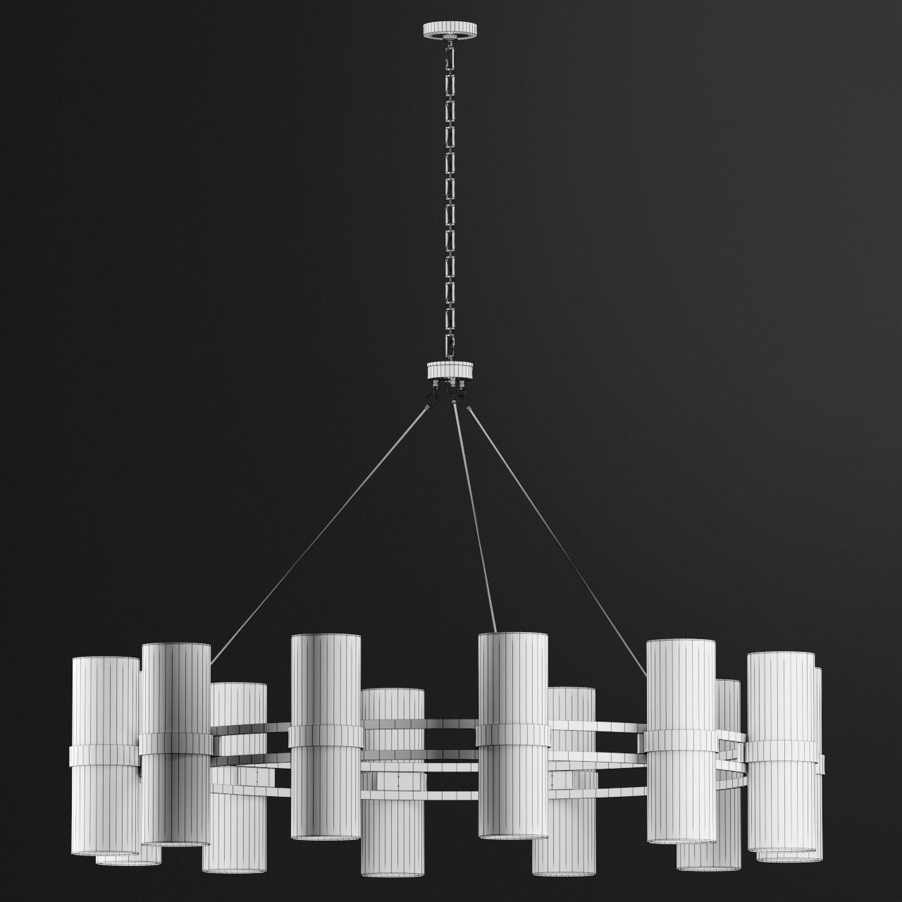 Tiburon Round Chandelier 12 Light 3D model_4