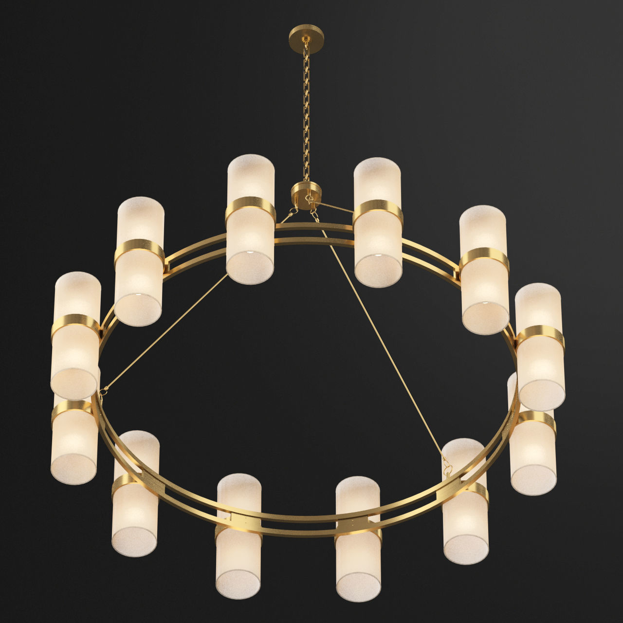 Tiburon Round Chandelier 12 Light 3D model_2